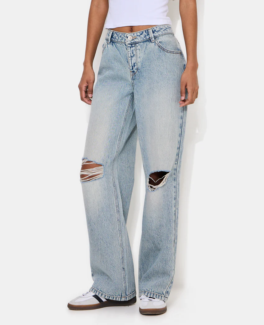Pimkie Jean wide taille basse avec trous genoux