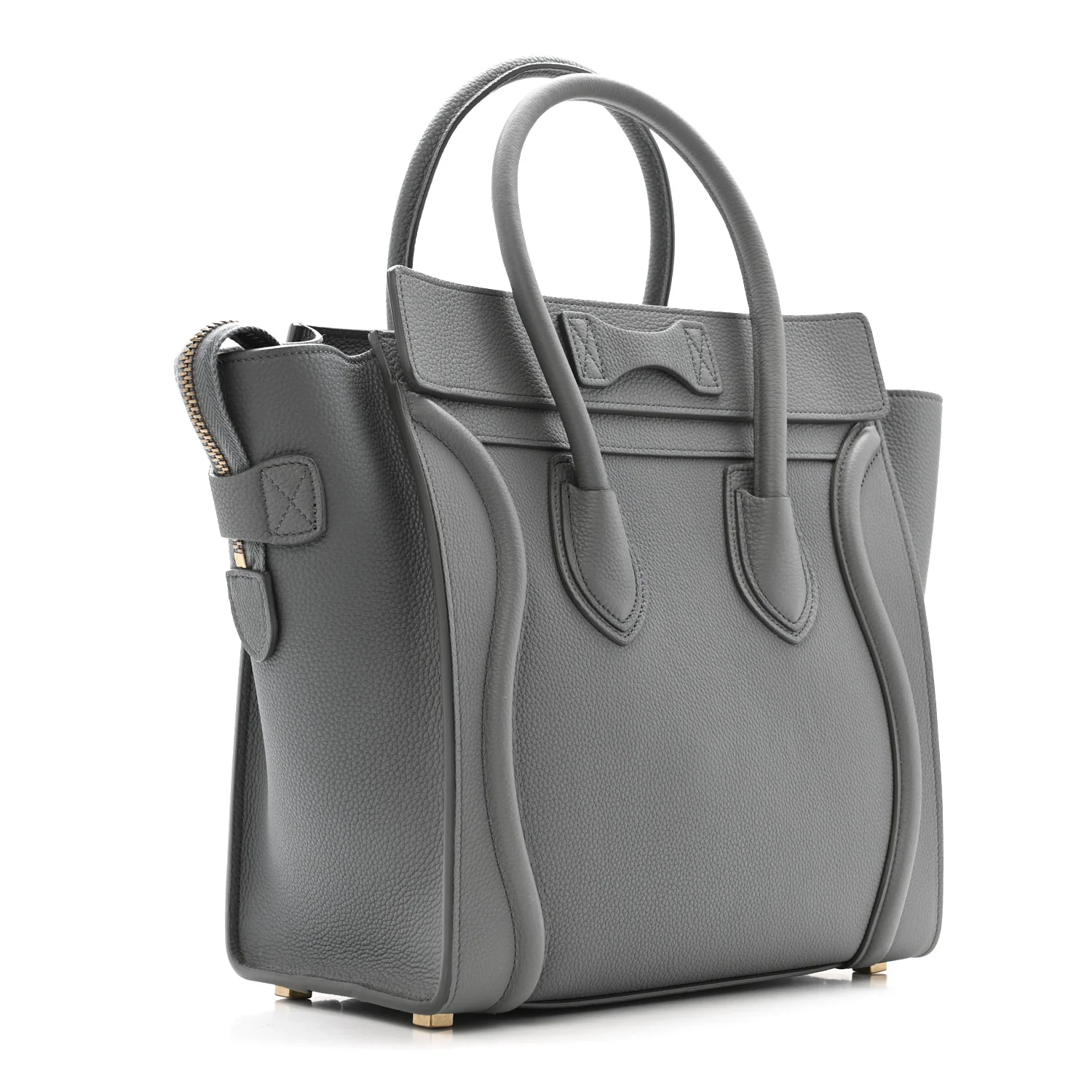 Baby Drummed Calfskin Micro Luggage Kohl - Top Club