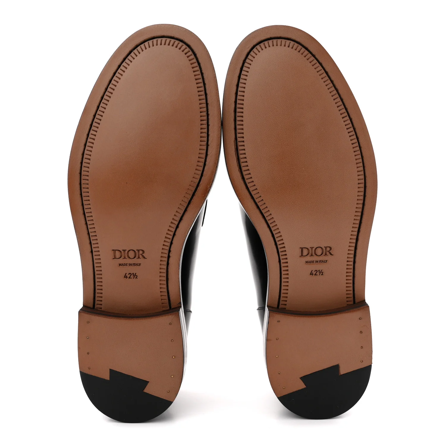 Calfskin Mens Derby Shoes 42.5 Black - Top Club