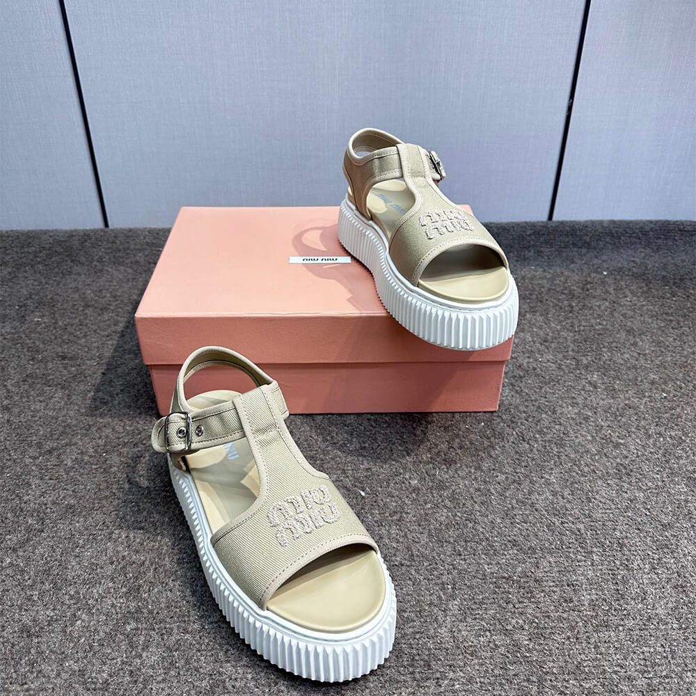 MiuMiu Denim flatform sandals - Top Club
