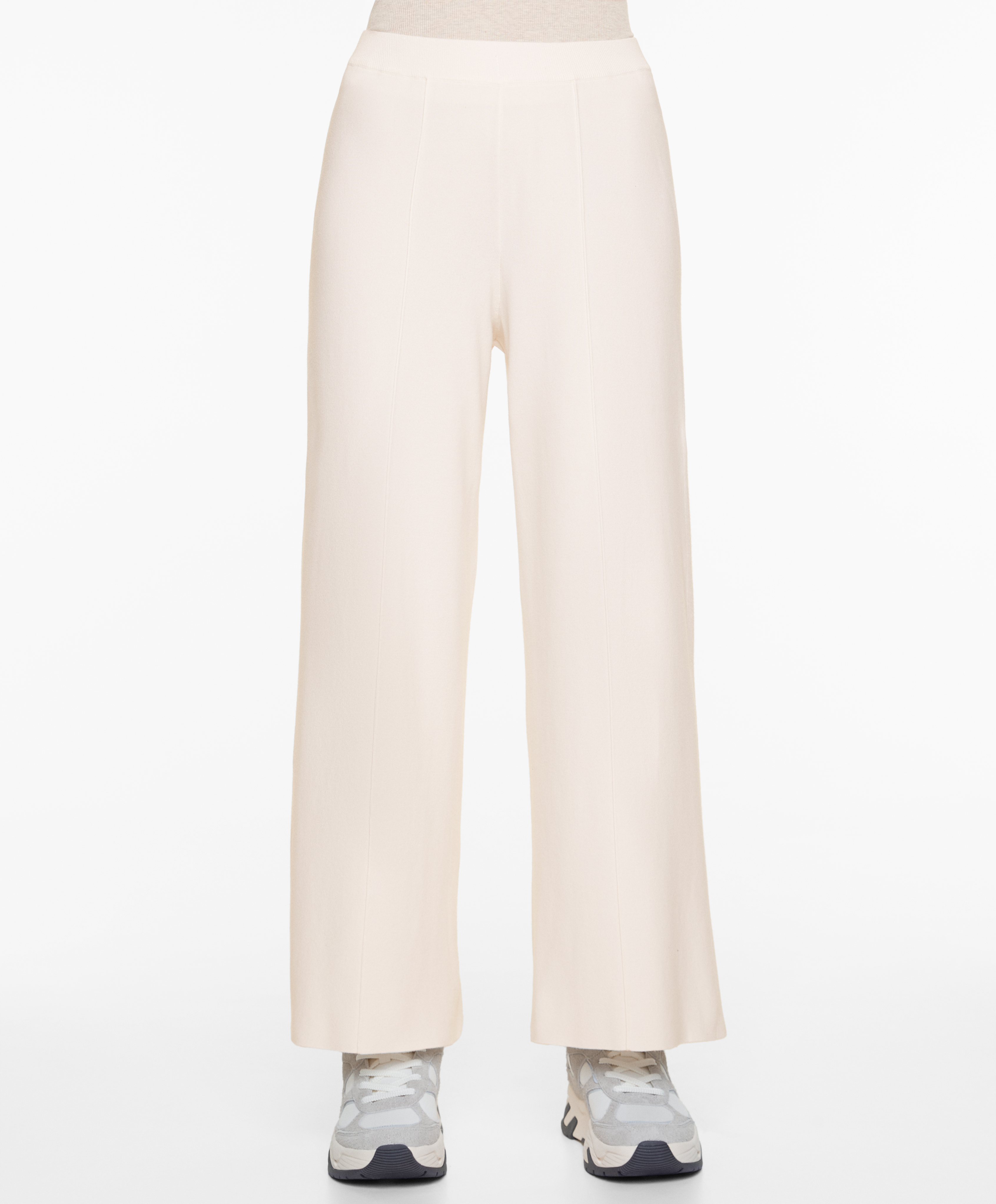 OYSHO Straight fit knit trousers