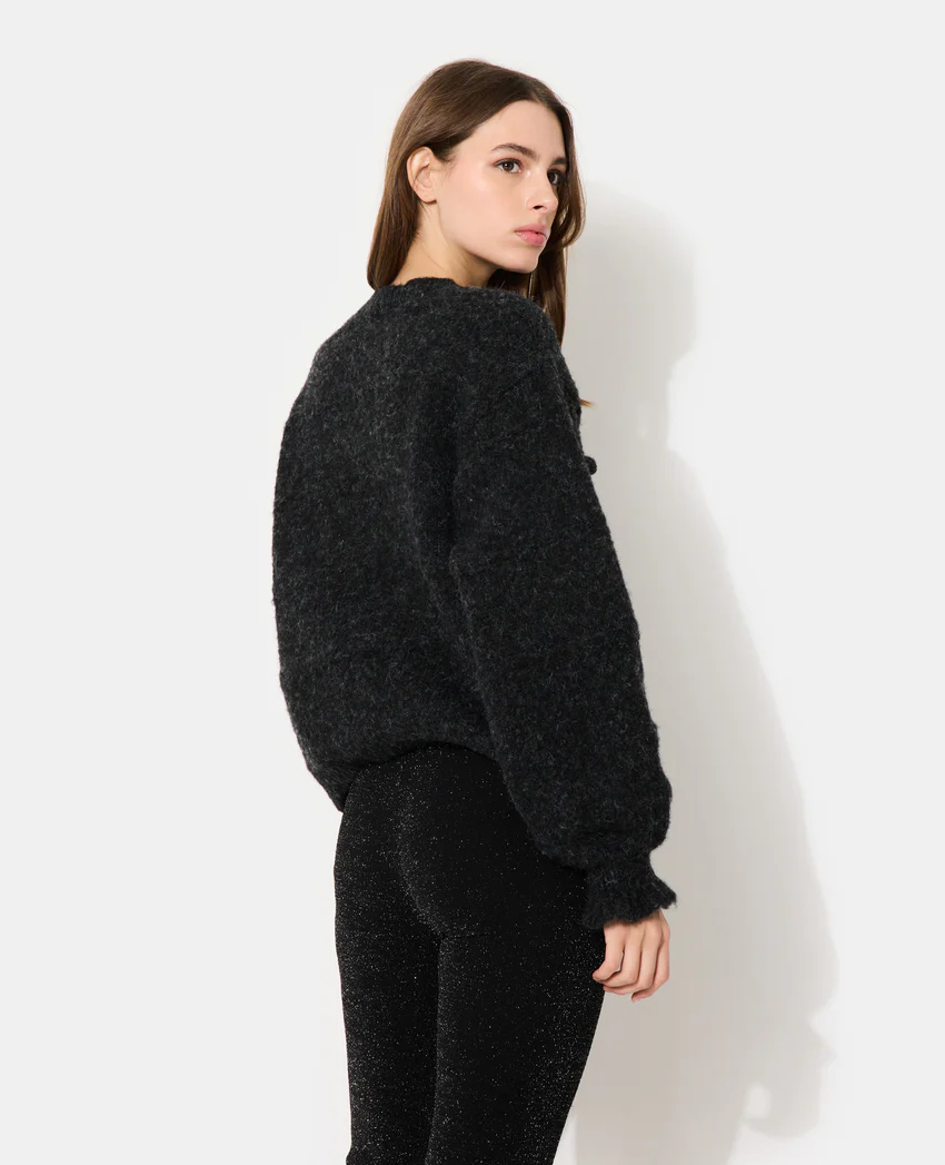 Pimkie Gilet en maille fantaisie avec nouettes et volants