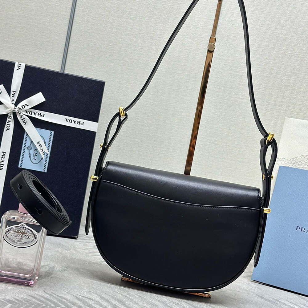 Prada Arque leather shoulder bag with flap - Top Club