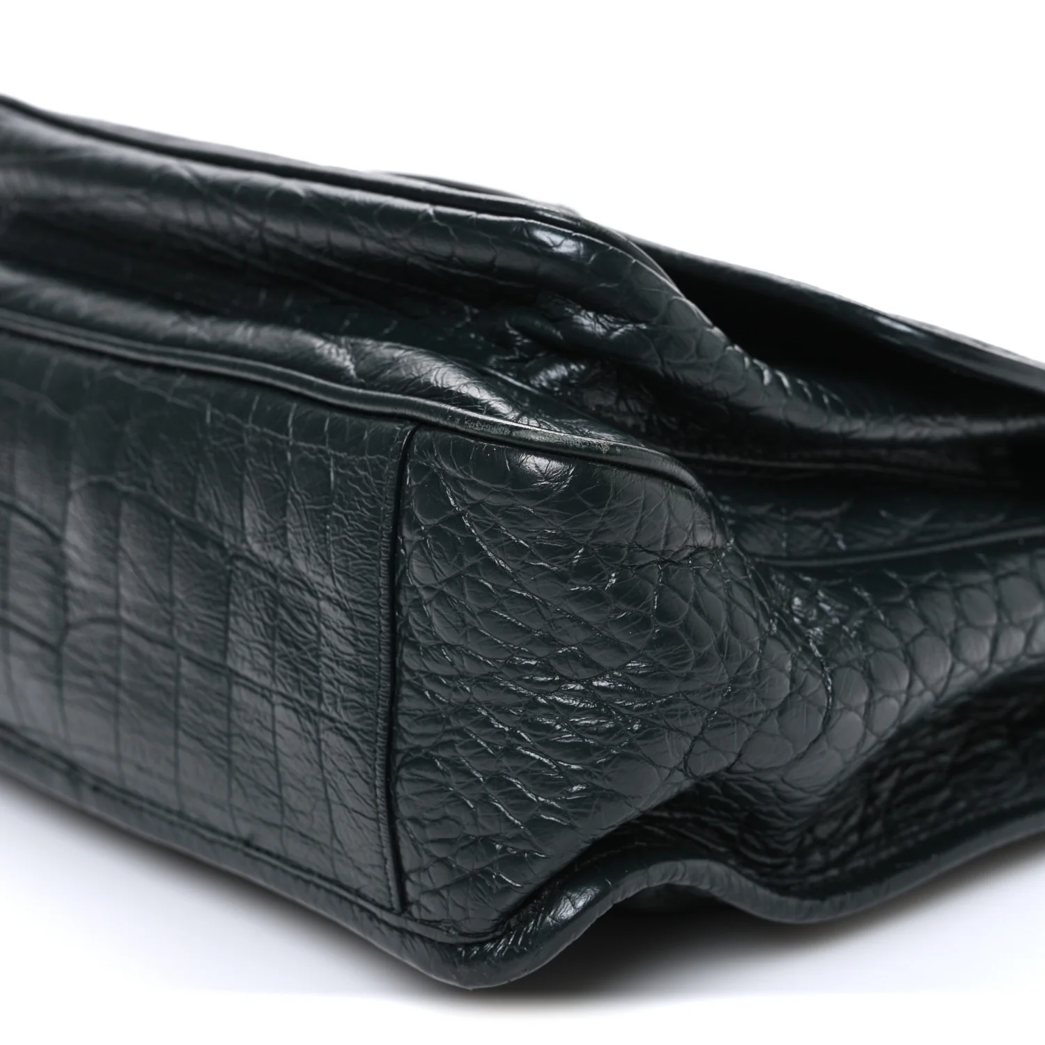 Crocodile Embossed Calfskin Monogram Medium Niki Chain Satchel Algea - Top Club