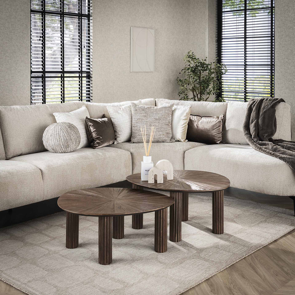 Salontafel Kib Duo Driehoekig Set