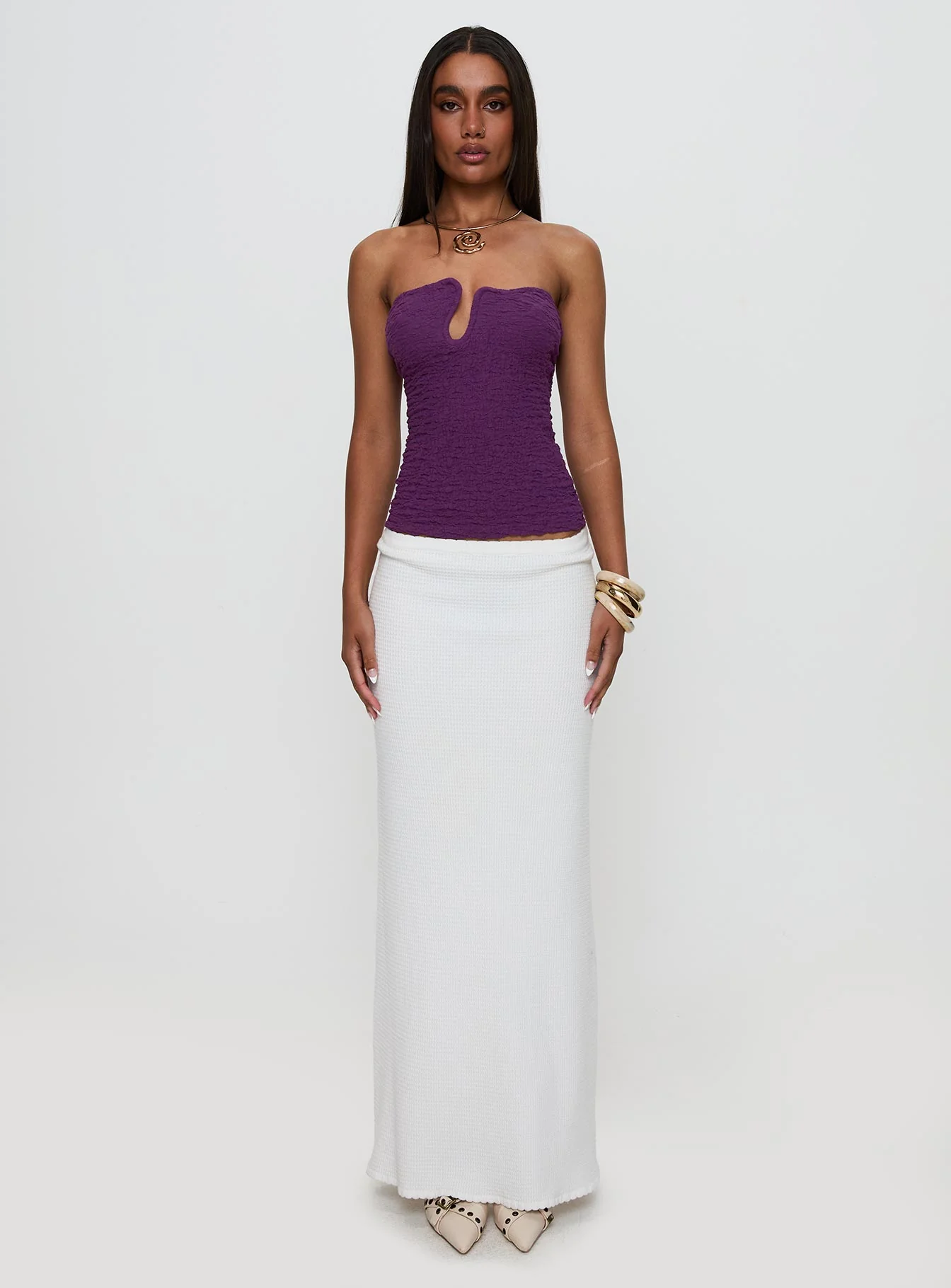 Secret Moments Strapless Top Purple
