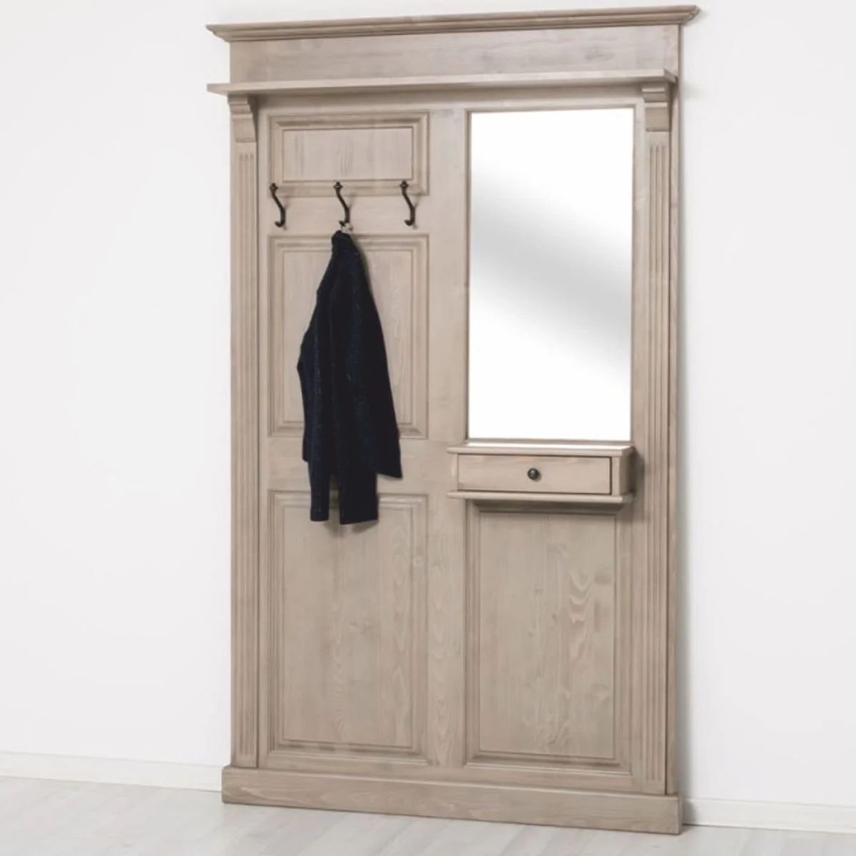 Country house style wardrobe gray 131 x 19 x H. 219 cm - country house style wardrobe furniture