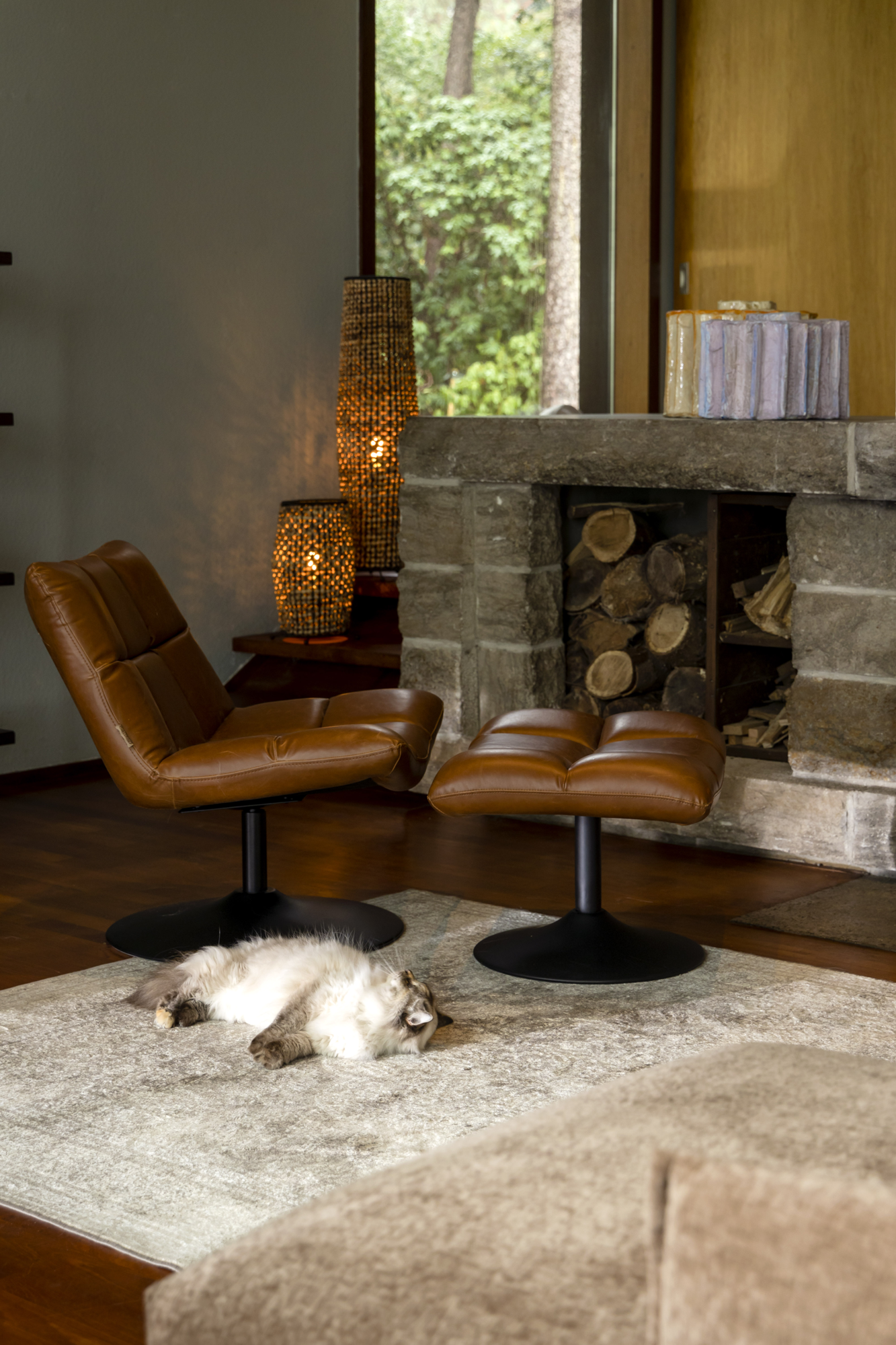 Fauteuil vintage bruin