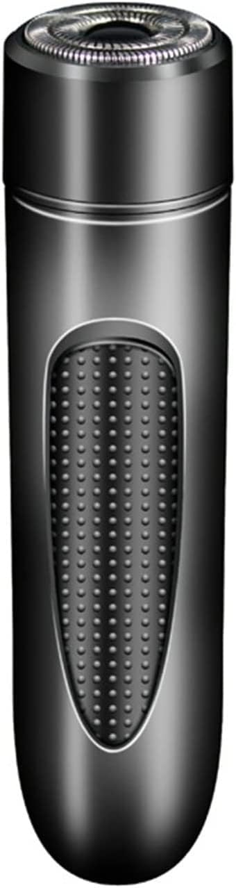 Rasoio elettrico portatile a doppio anello, rasoio elettrico senza fili, ricaricabile tramite USB, rasoio ergonomico con testa bombata stereo e rete a coltello galleggiante a 360°, per rasatura e