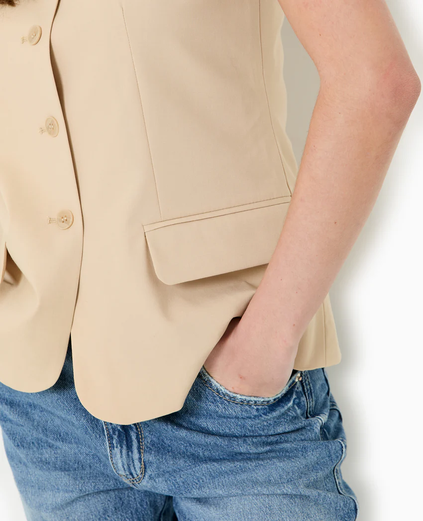 Pimkie Veste blazer sans manches esprit gilet de barman