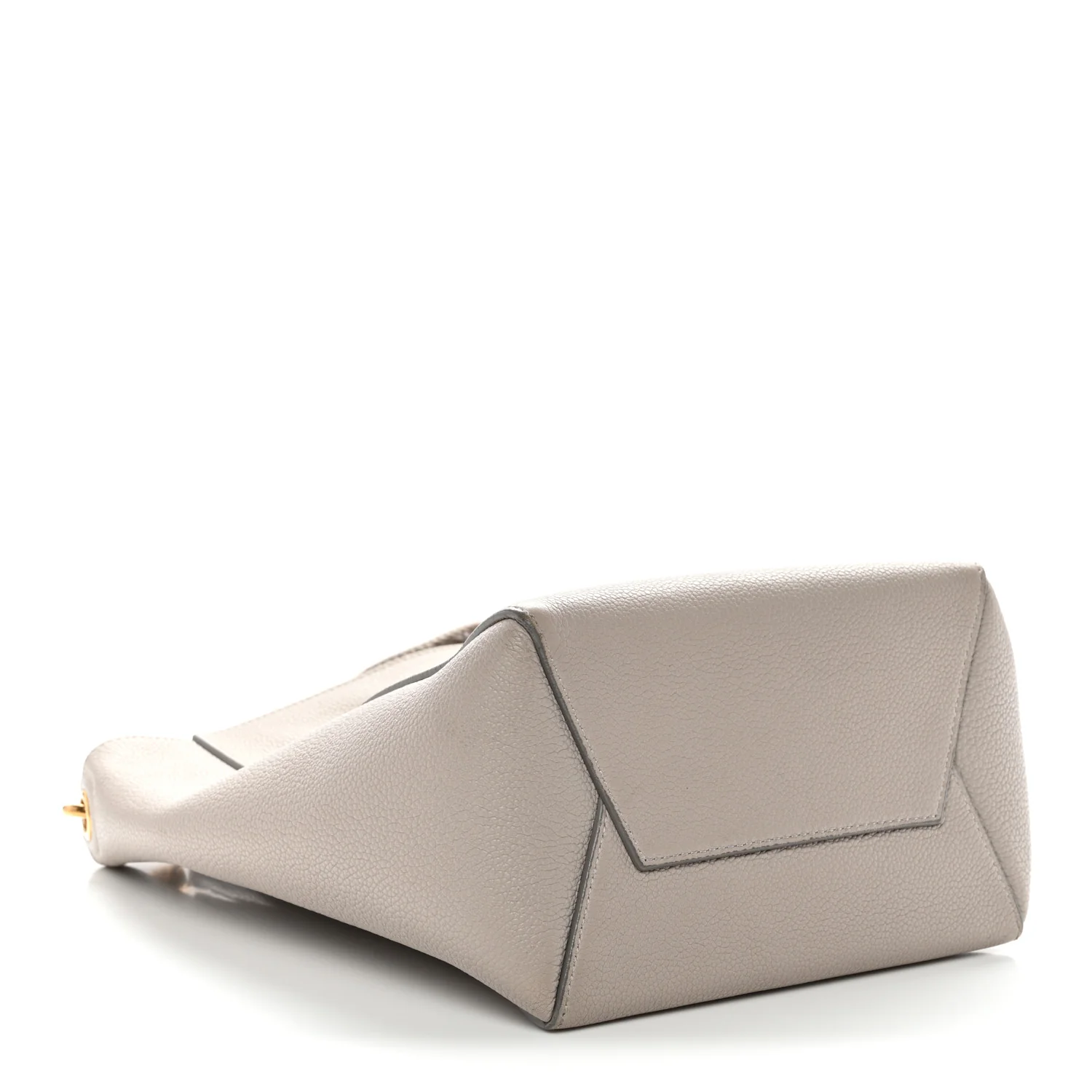 Soft Grained Calfskin Small Sangle Bucket Bag Light Taupe - Top Club