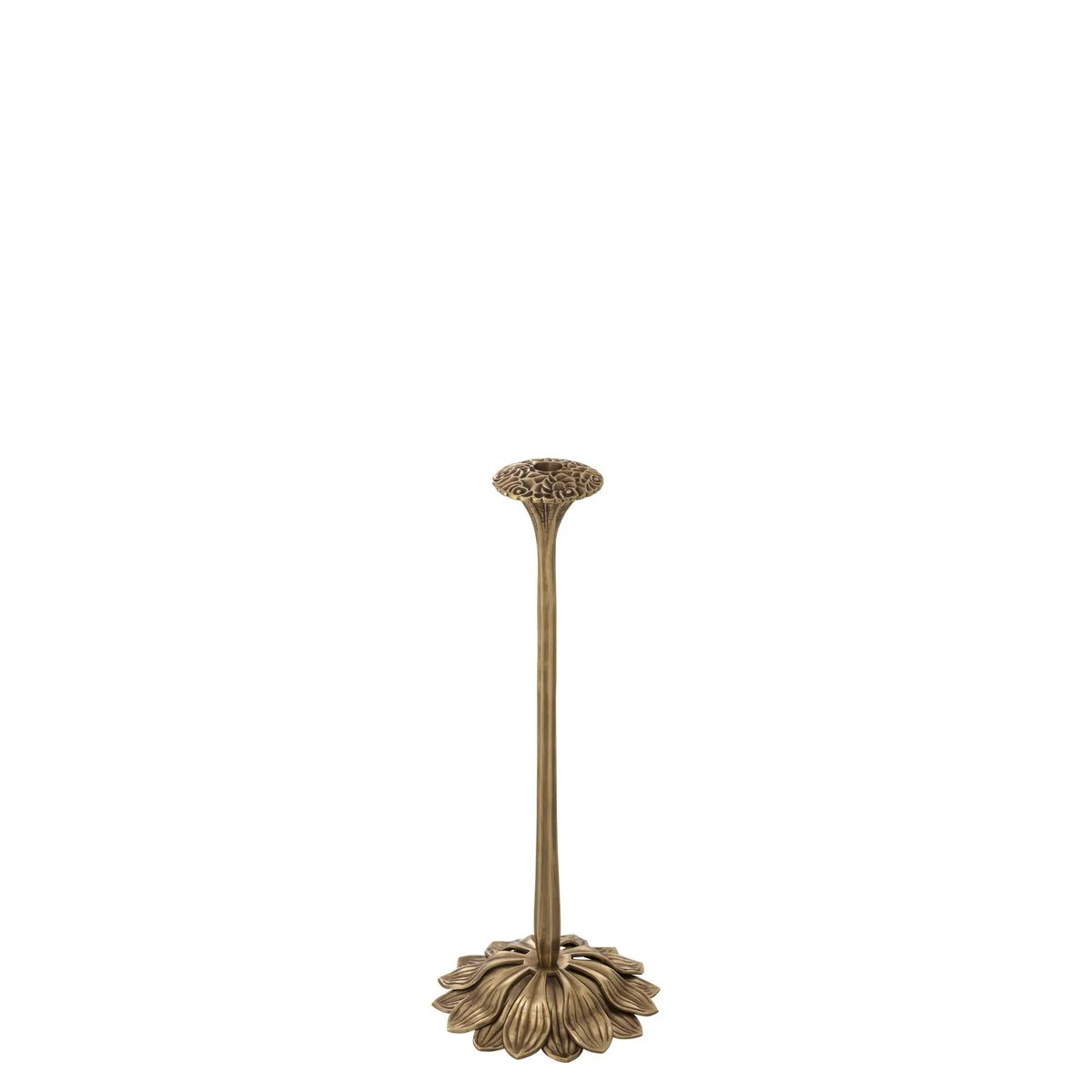 Luxury candle holder vintage brass / black 19 x H. 47 cm - luxury quality