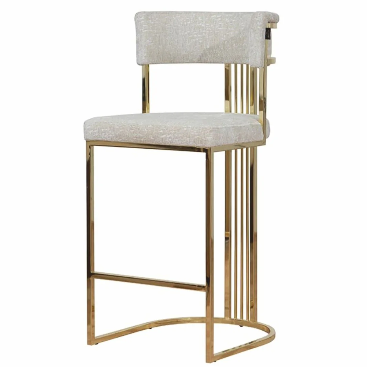 Luxury metal bar chair gold / gray H. 112 cm - luxury bar furniture