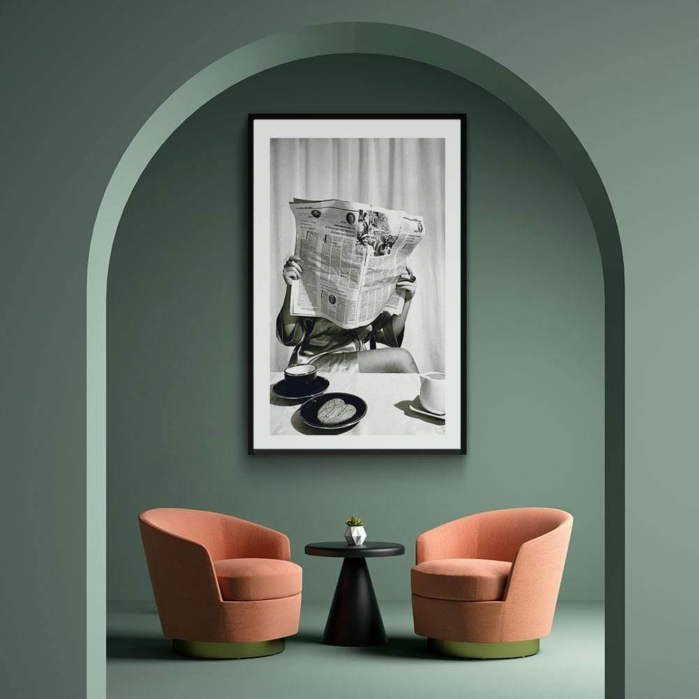 Walljar poster ingelijst - Coffee Time Poster ingelijst - 70 x 100 cm