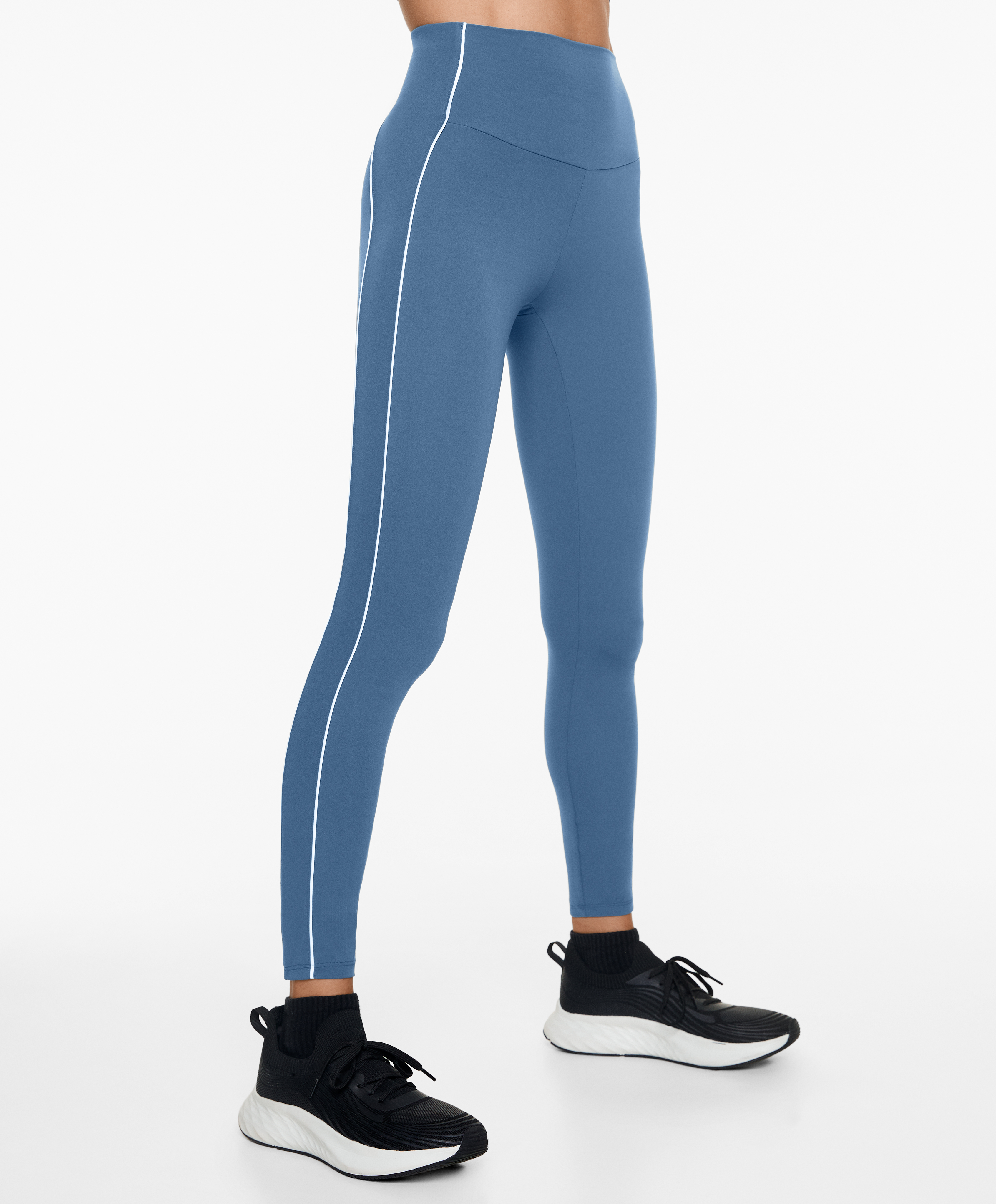 OYSHO Piping Comfortlux high-rise 65cm ankle-length leggings