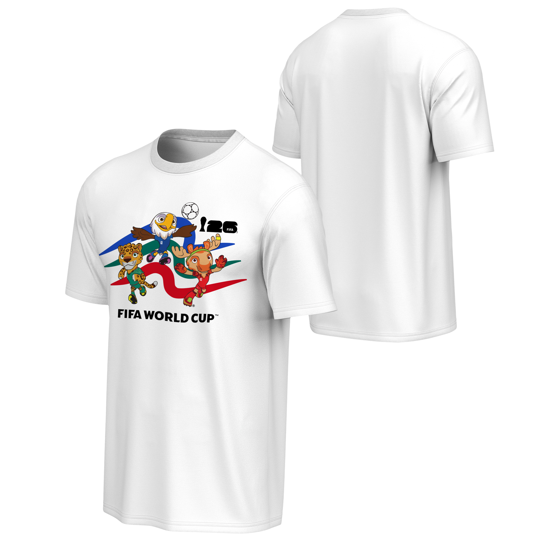 2026 World Cup Mascot Crew White T-Shirt - Unisex