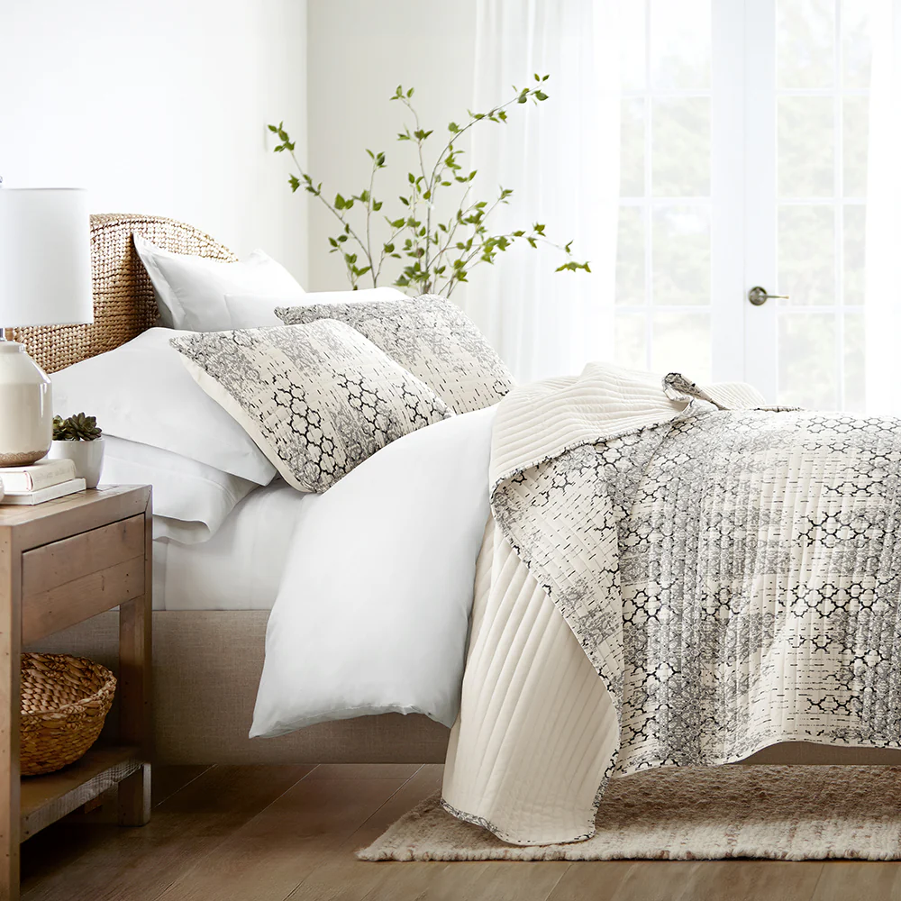 Distressed Aztec Reversible Quilted Coverlet Set - Sale