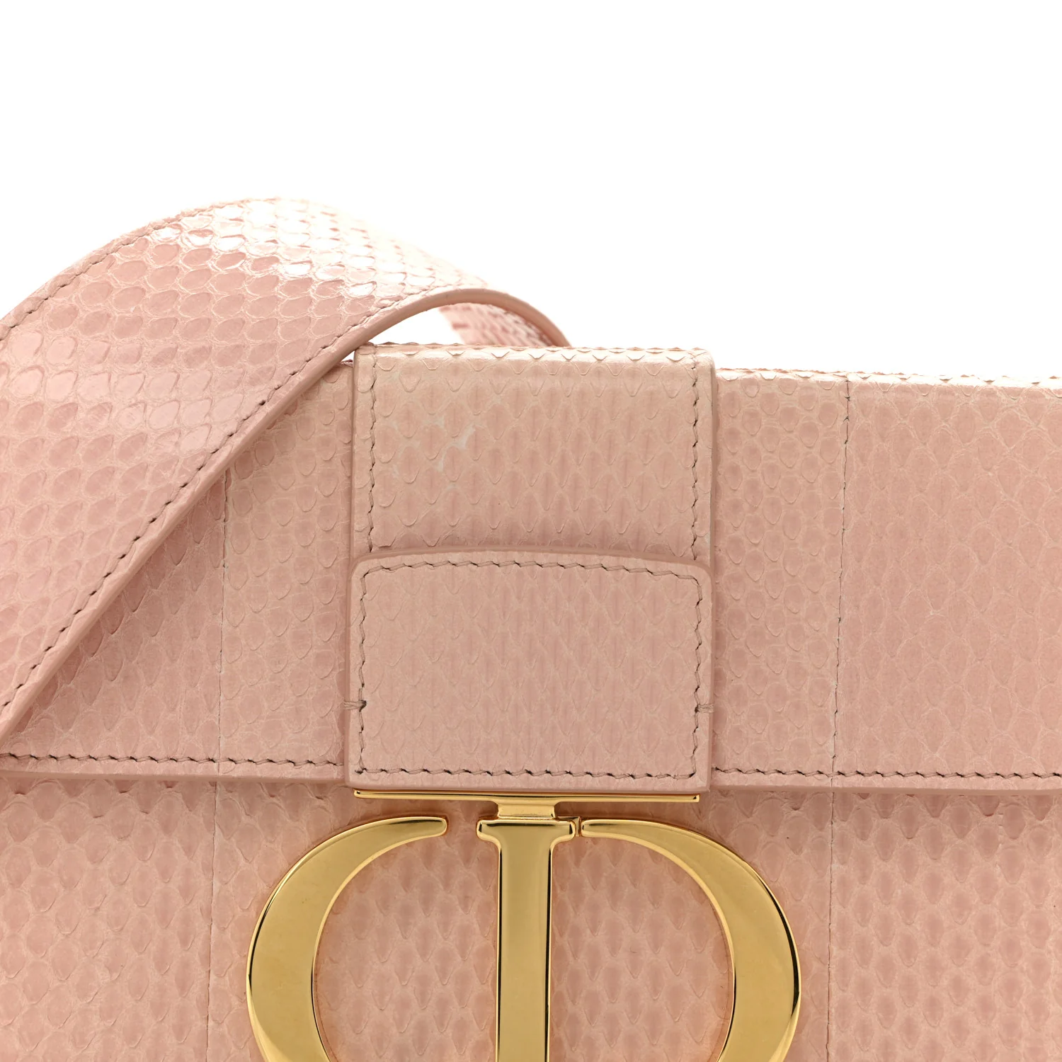 Snakeskin 30 Montaigne Box Bag Rose Clair - Top Club