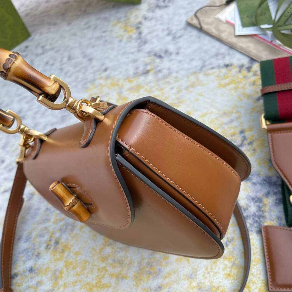 GUCCI BAMBOO 1947 JUMBO GG SMALL TOP HANDLE BAG - Top Club