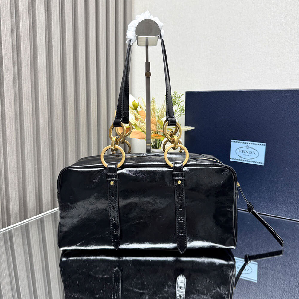 Prada Dangle medium leather top-handle bag(HIGH-END GRADE) - Top Club