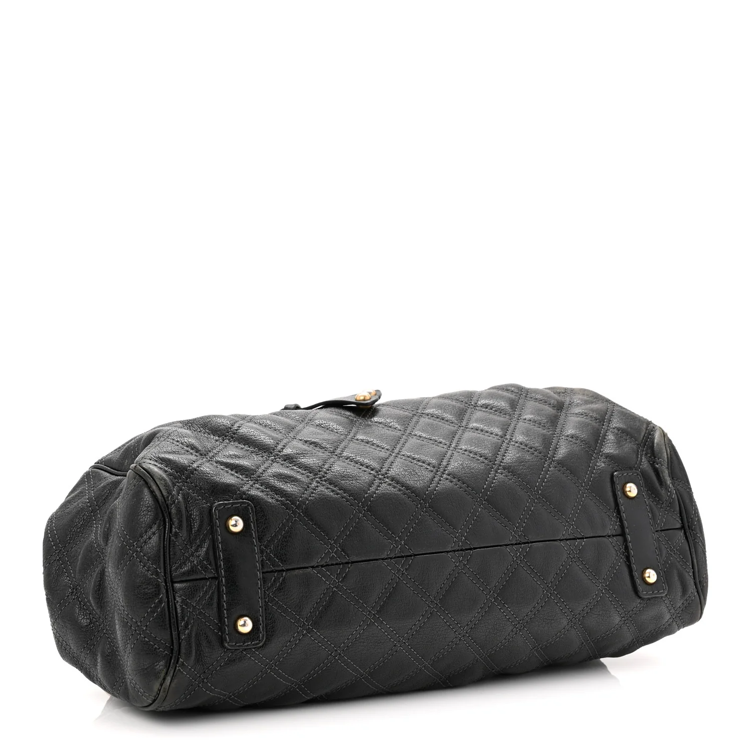 Calfskin Quilted Stam Black - Top Club