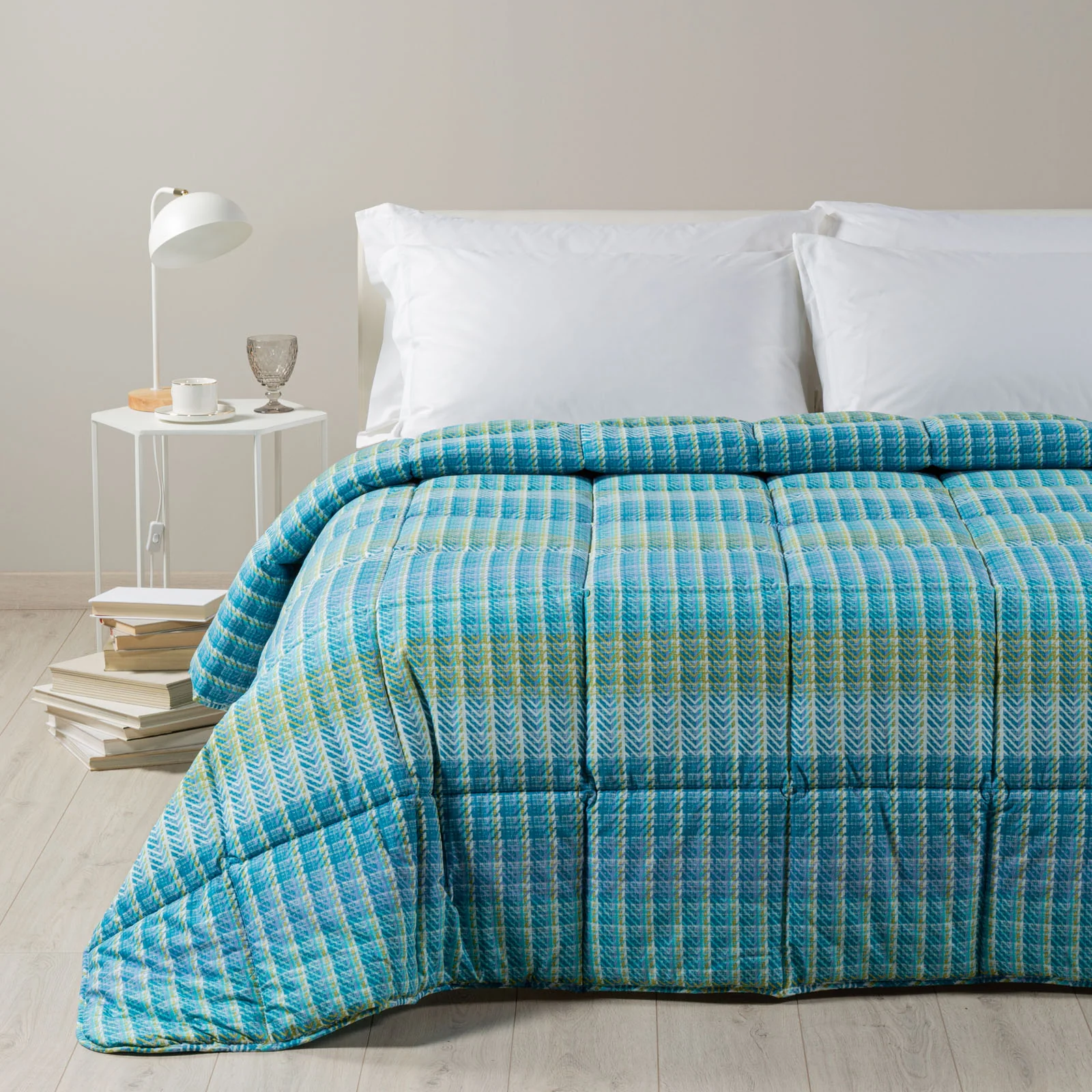 Cotton quilt Milan Double BlueTte Caleffi