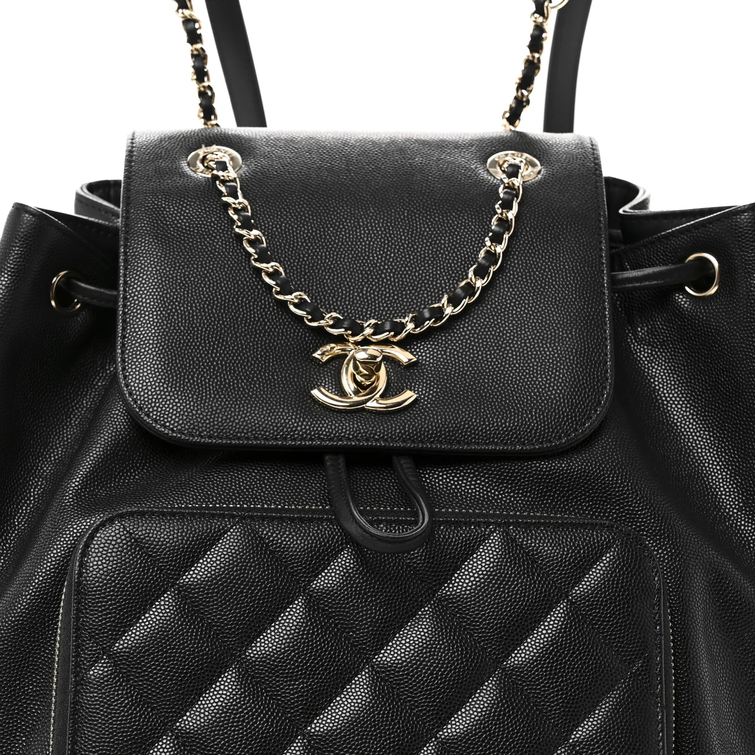 Caviar Quilted Business Affinity Backpack Black - Top Club