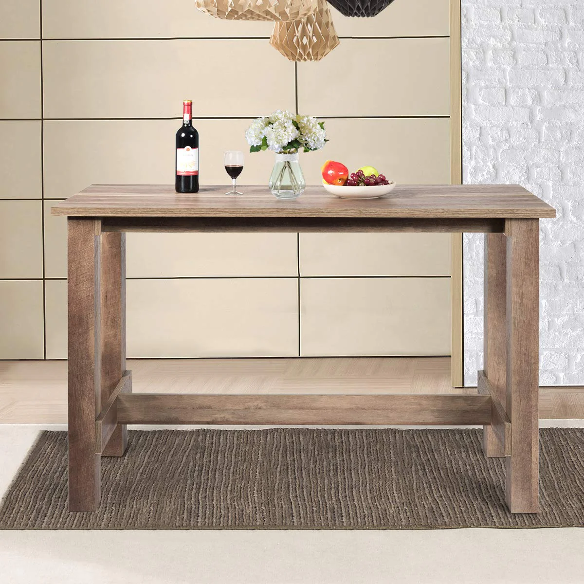 BEFOUNDLOVELY Counter Height Dining Table for 4-6, Large Rectangular Kitchen Table