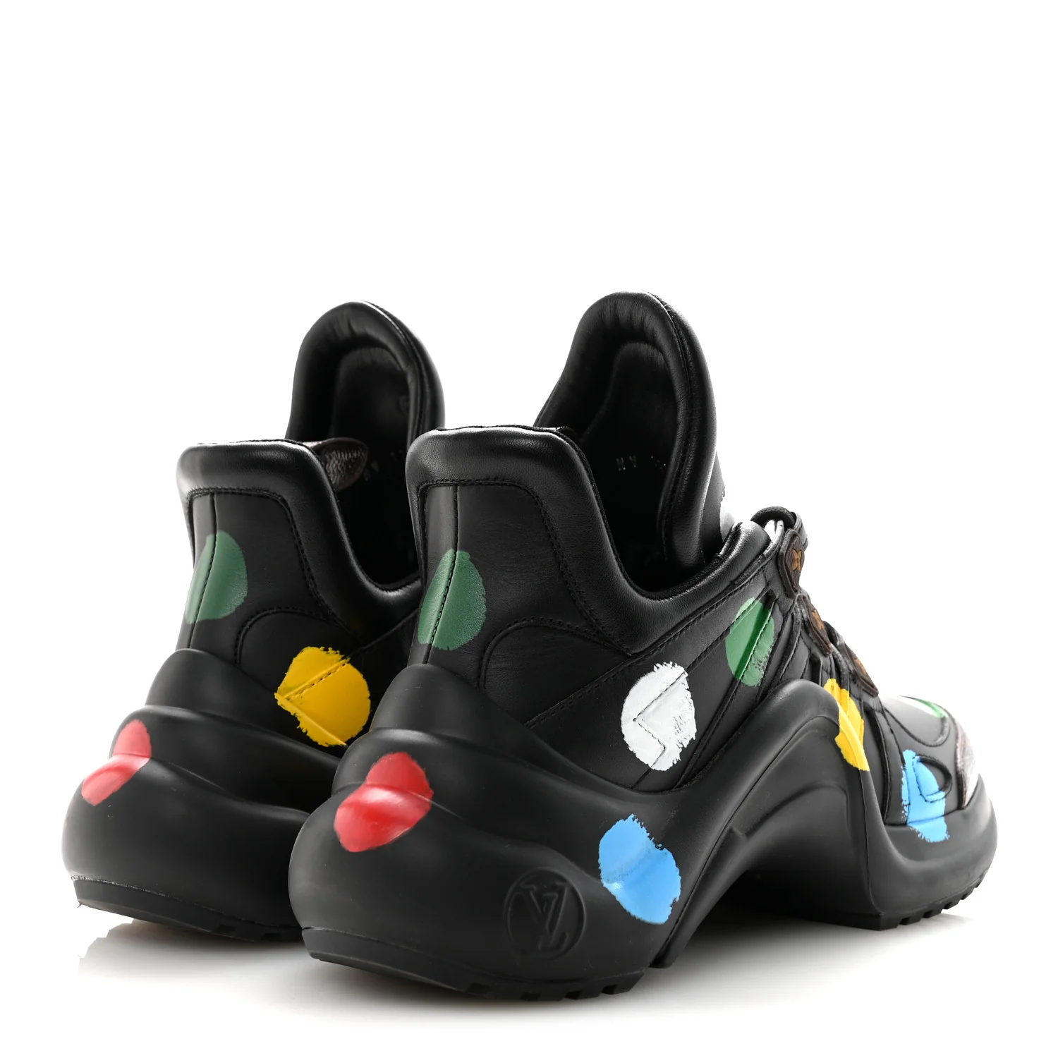 X YK Calfskin Patent Monogram Archlight Sneakers 37 Black - Top Club