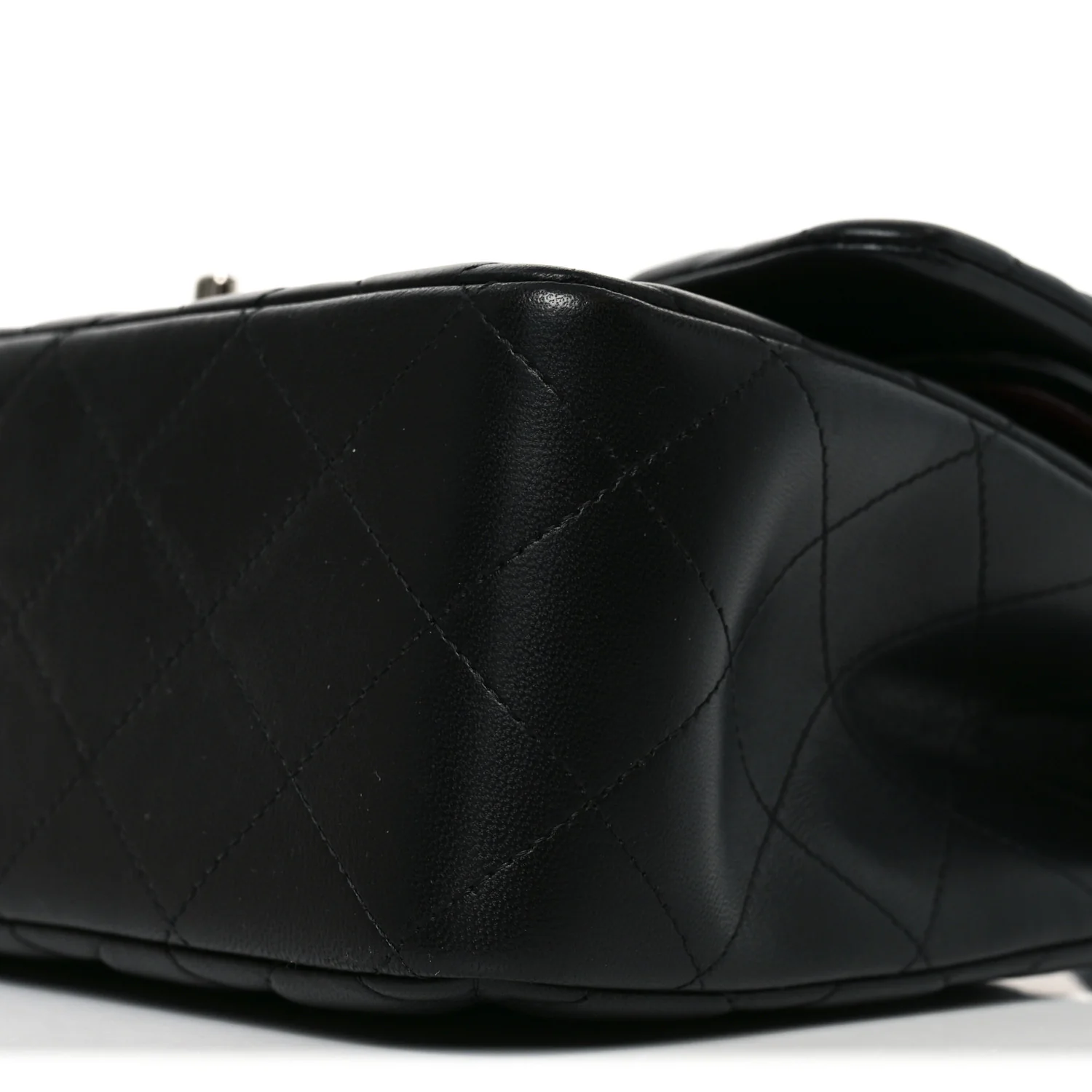 Lambskin Quilted Jumbo Double Flap Black - Top Club