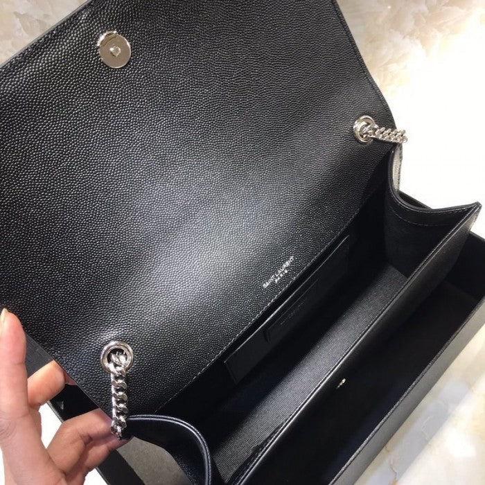 Y Black Kate Medium Leather Shoulder Bag - Top Club