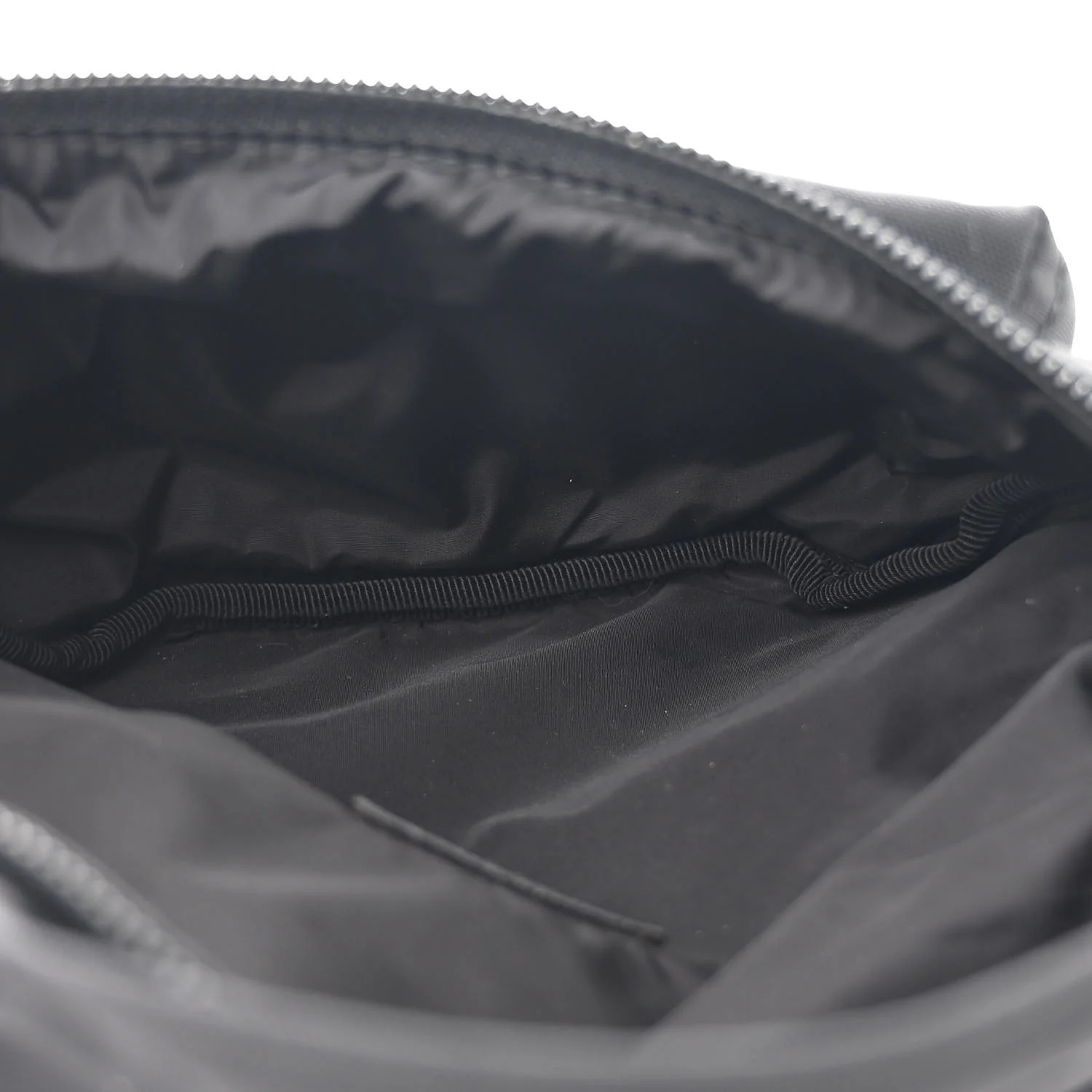 Sport Nylon Logo Embroidered Wheel Belt Bag Black White - Top Club