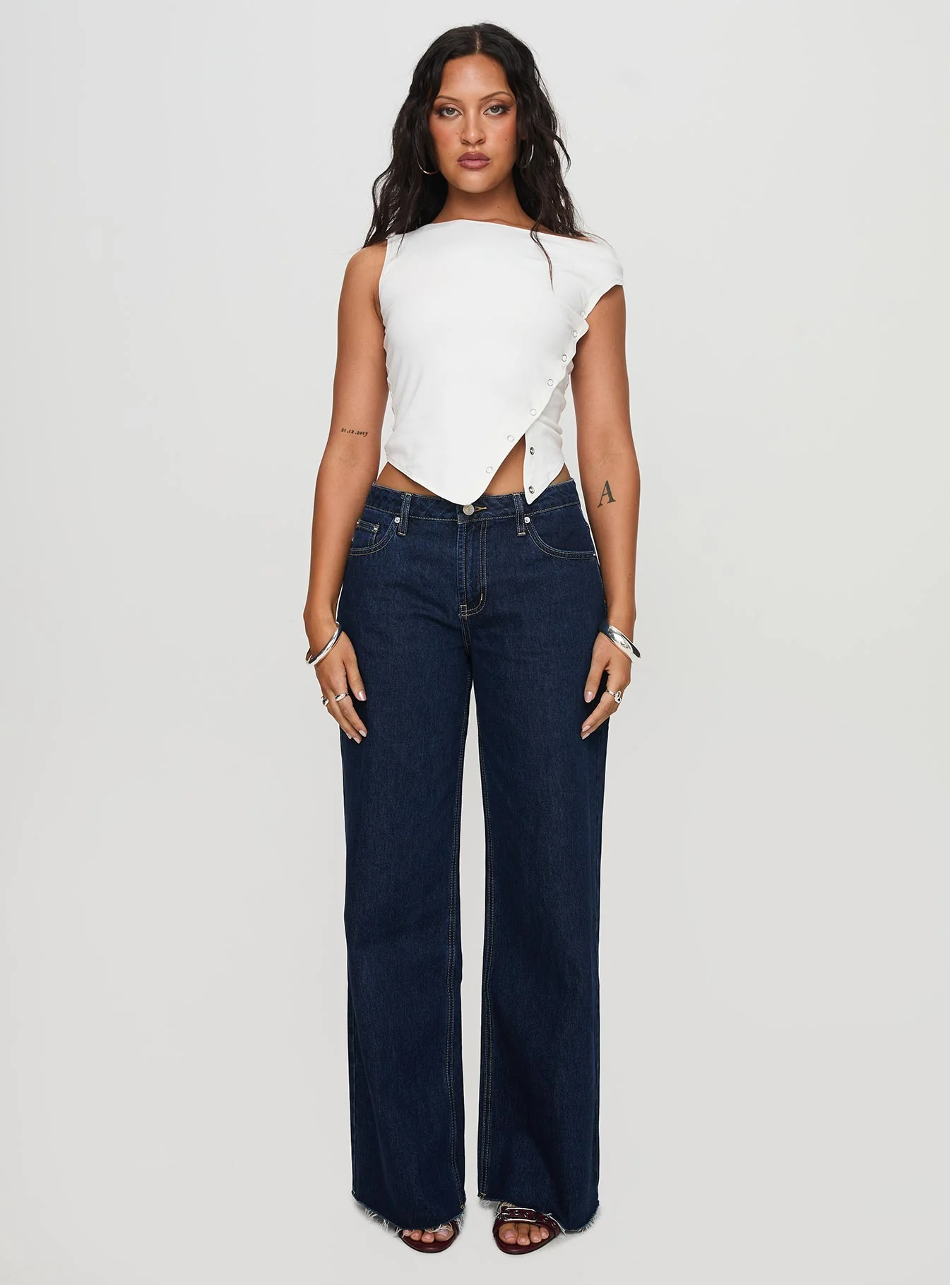 Darla Low Rise Straight Leg Jean Dark Blue Wash Petite