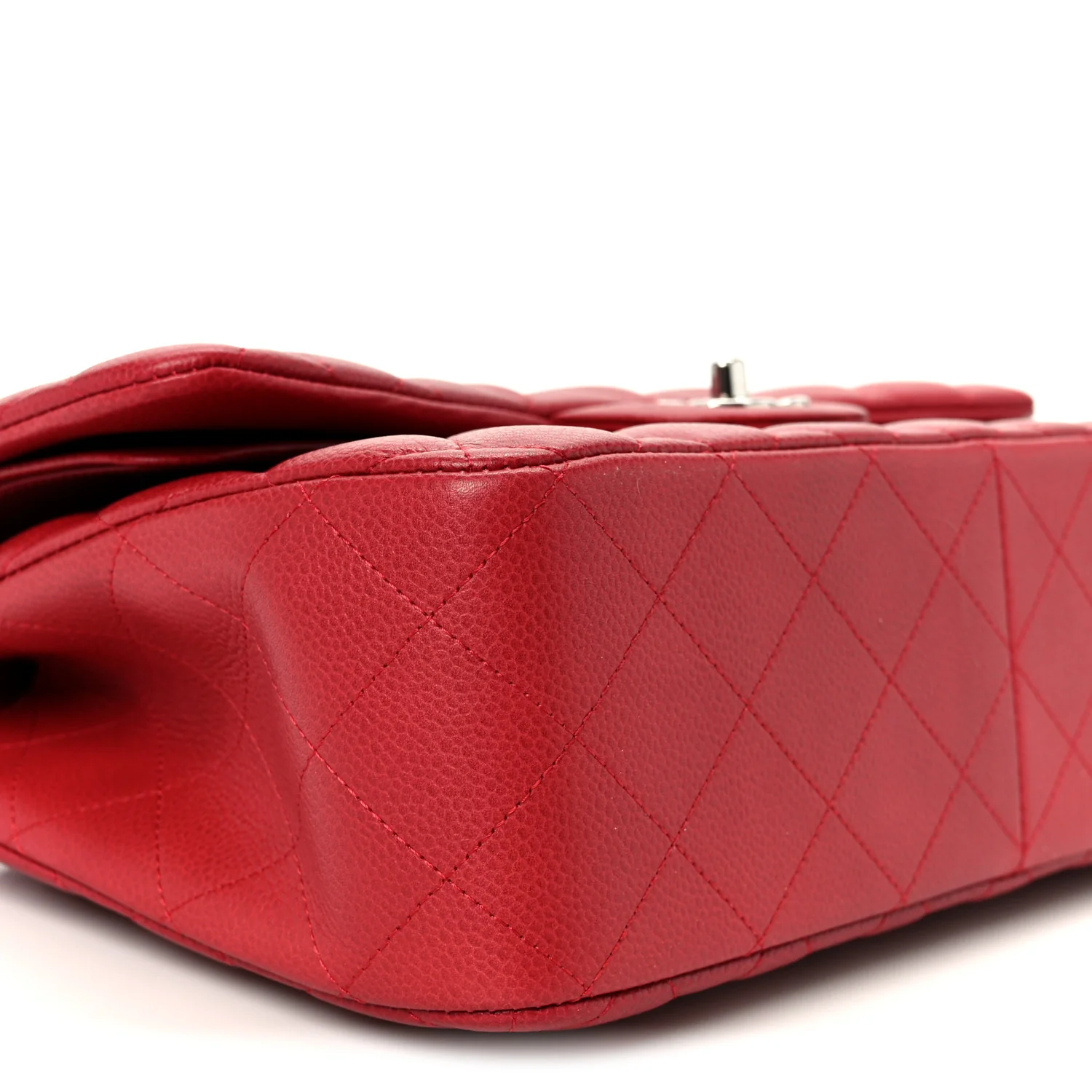 Caviar Quilted Jumbo Double Flap Dark Red - Top Club