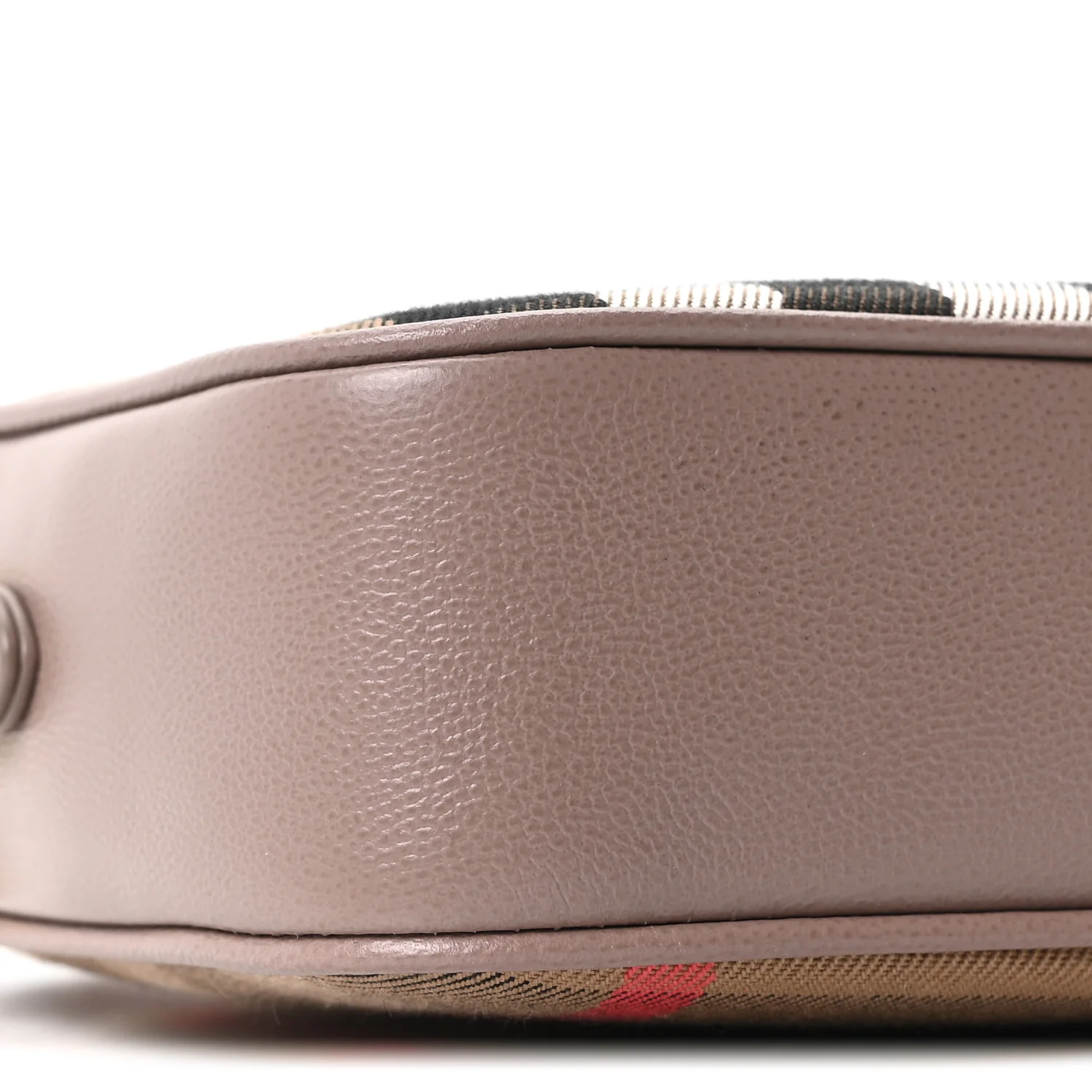 Calfskin House Check Large Camera Bag Grey Mink - Top Club