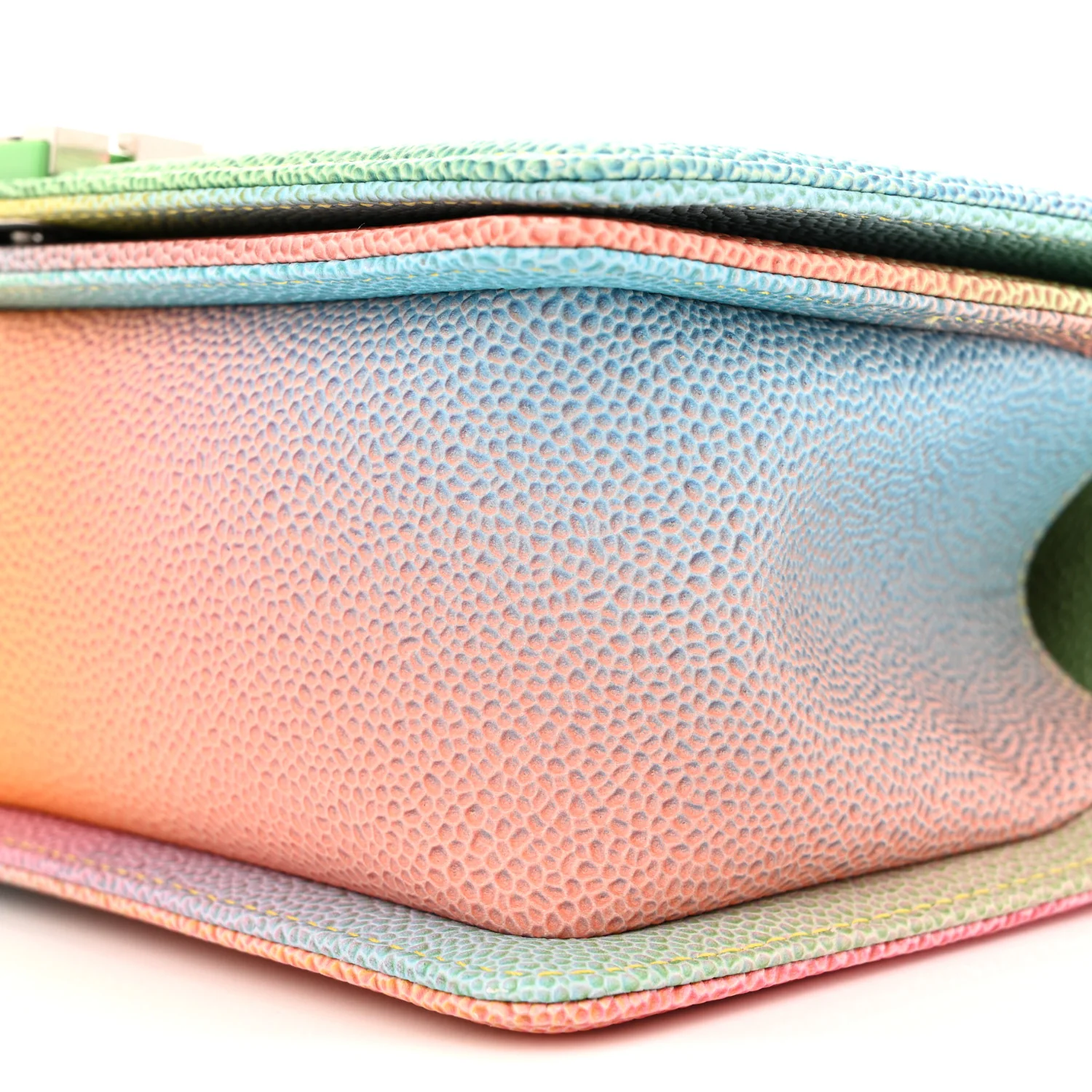 Caviar Quilted Medium Cuba Rainbow Boy Flap Multicolor - Top Club