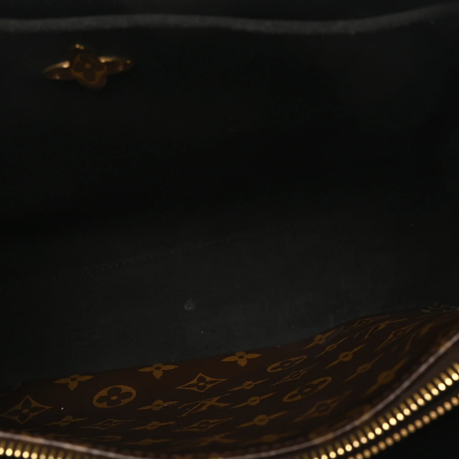Monogram Flower Tote Black - Top Club