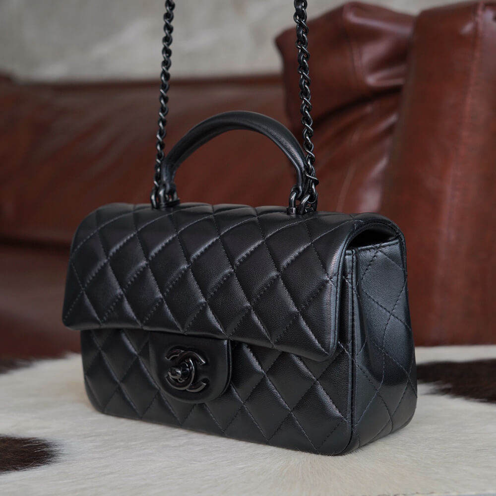 Chanel Mini Flap with Top Handle(HIGH-END GRADE) - Top Club
