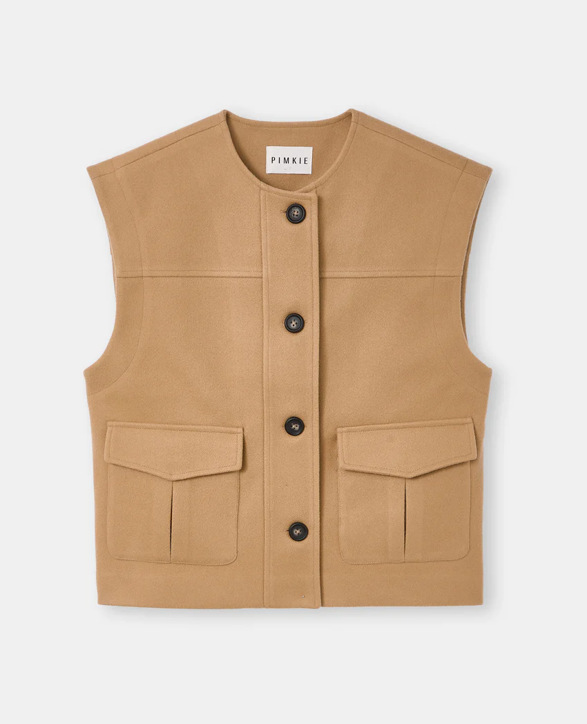 Pimkie Veste sans manches effet drap de laine