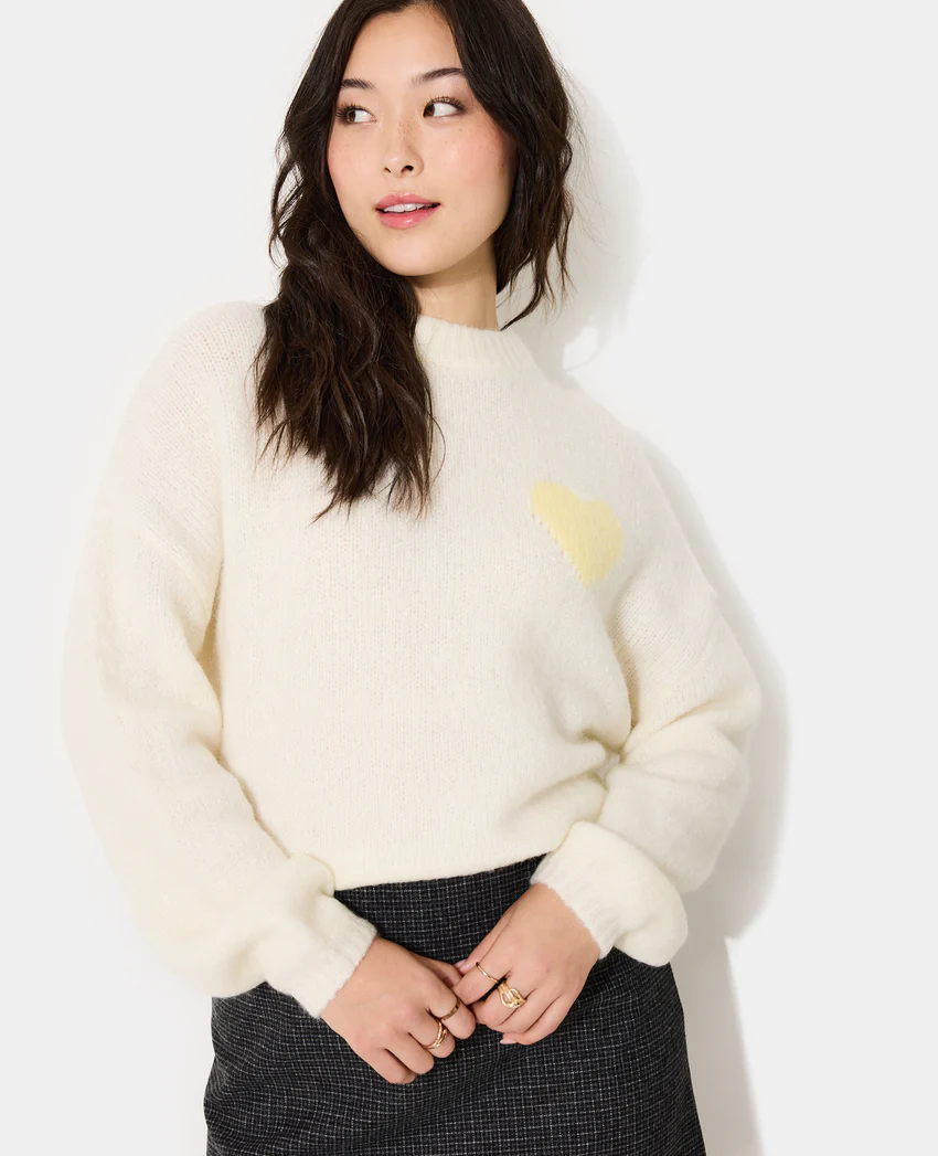 Pimkie Pull contenant mohair et laine avec cœur