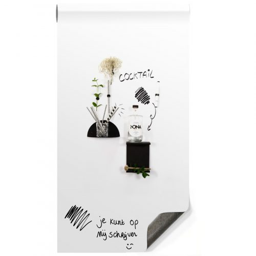 Magneetbehang mat - krijtbord wit 100x250