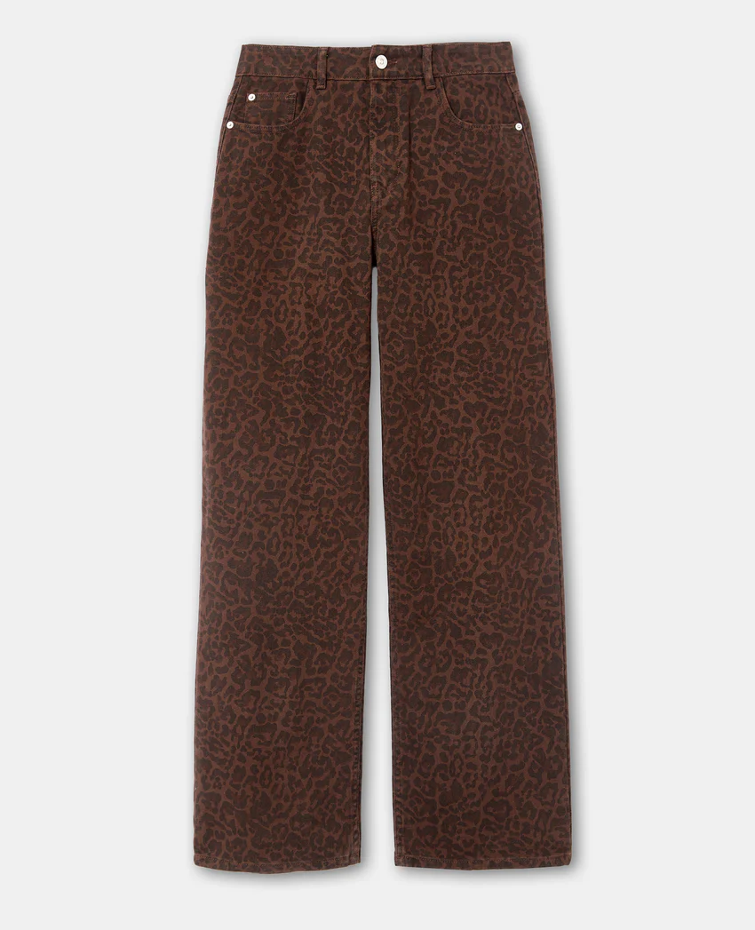 Pimkie J71-2 / Jean wide taille medium motif léopard
