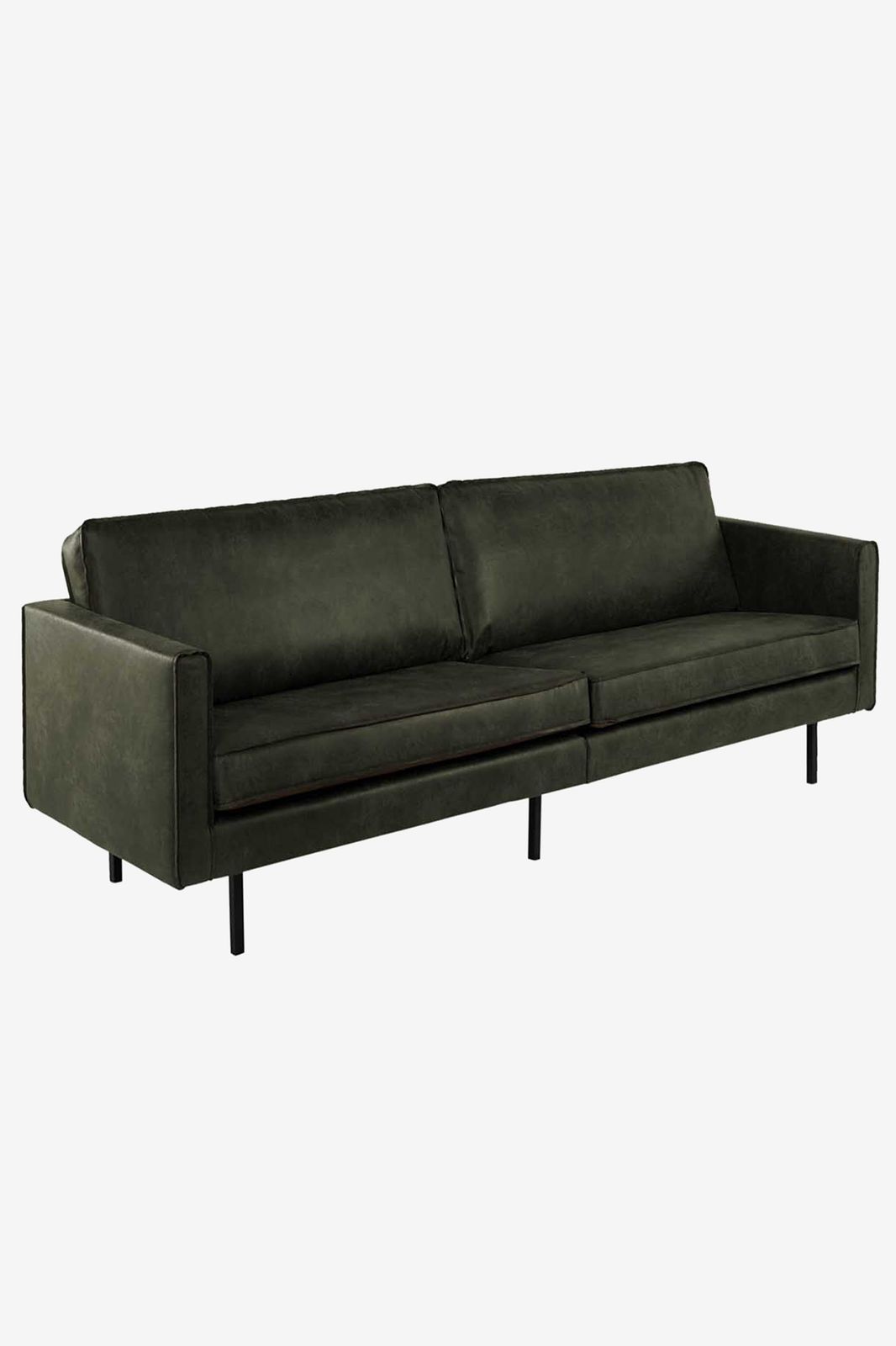 Amsterdam leer outside bank 3-zits groen