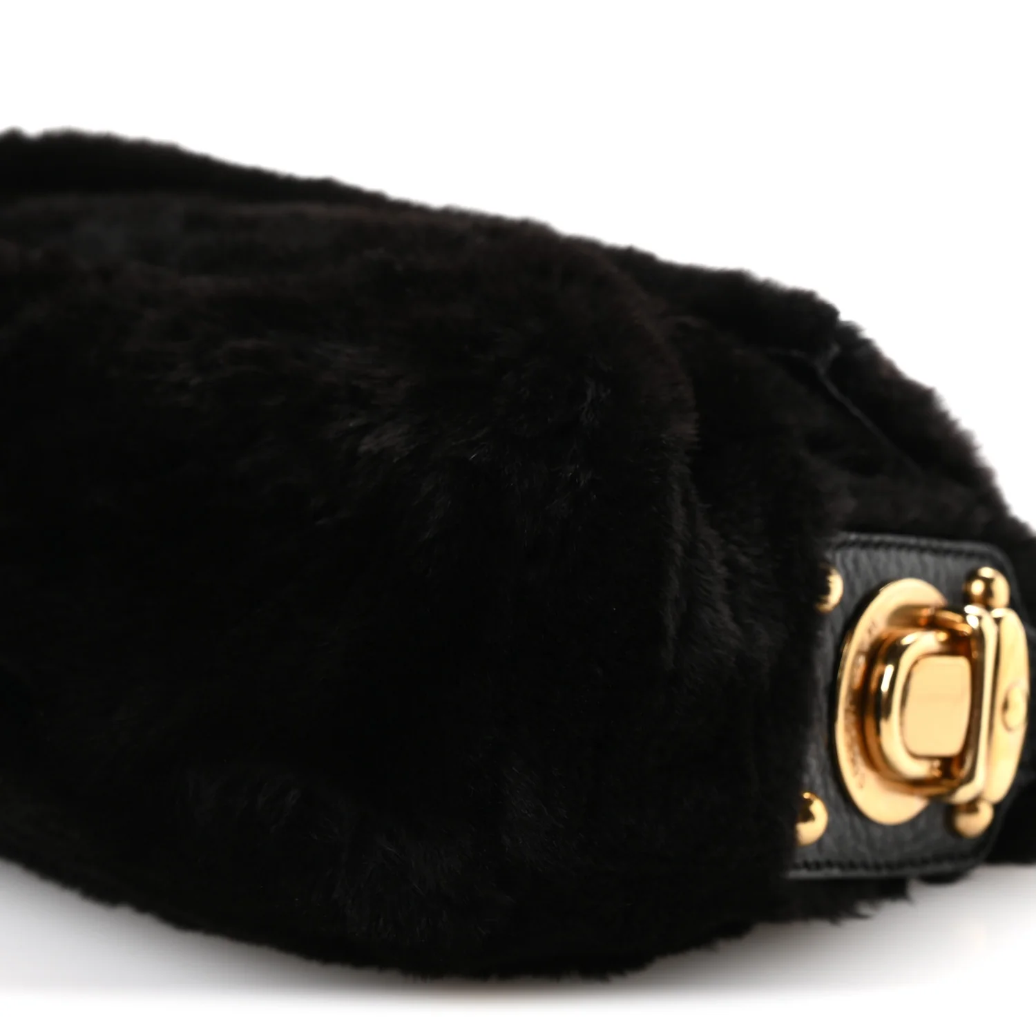 Faux Fur Clutch Black - Top Club