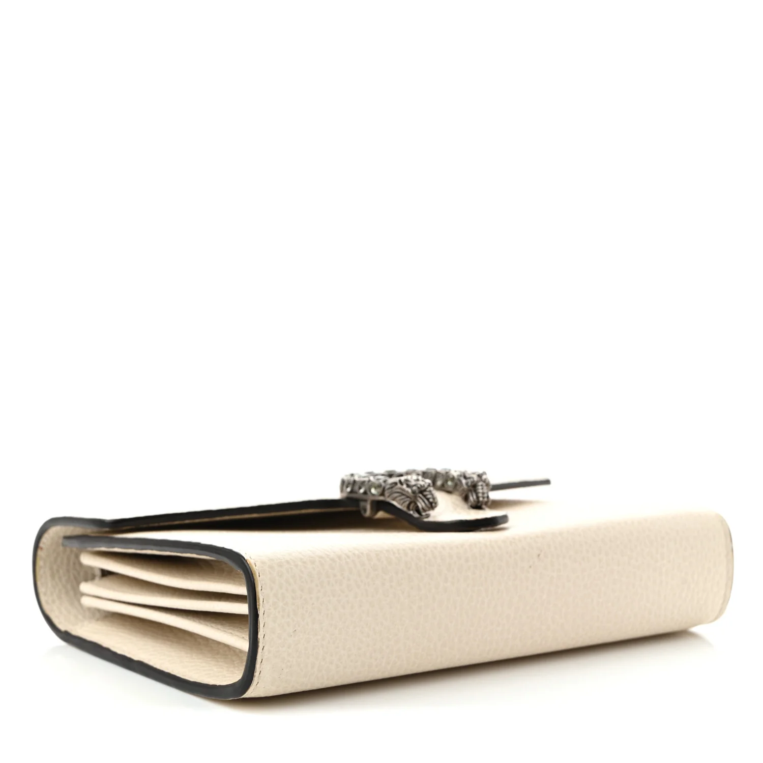 Dollar Calfskin Mini Dionysus Chain Wallet Mystic White - Top Club