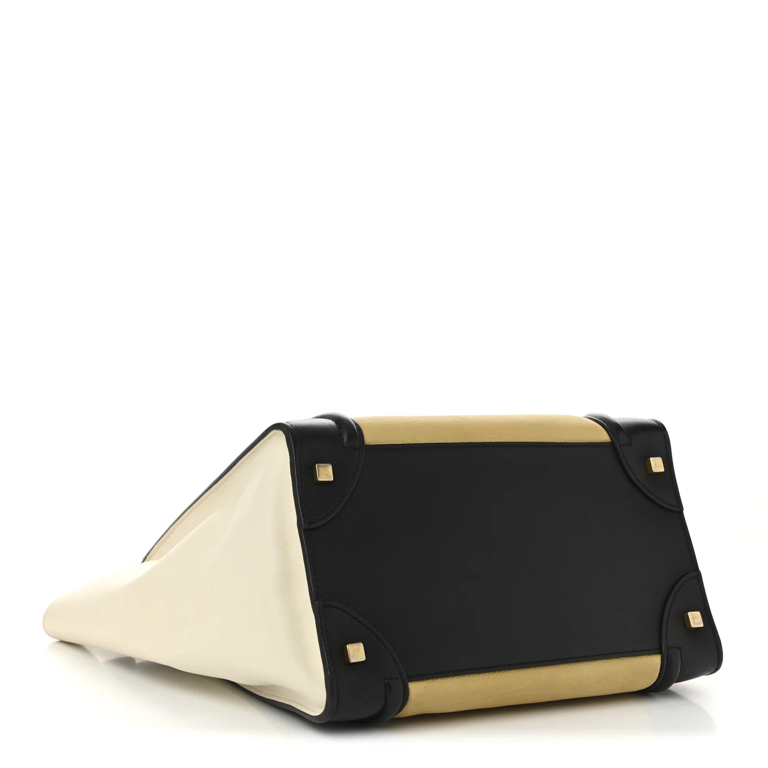 Velluto Calfskin Mini Tri-Color Luggage Vanilla - Top Club