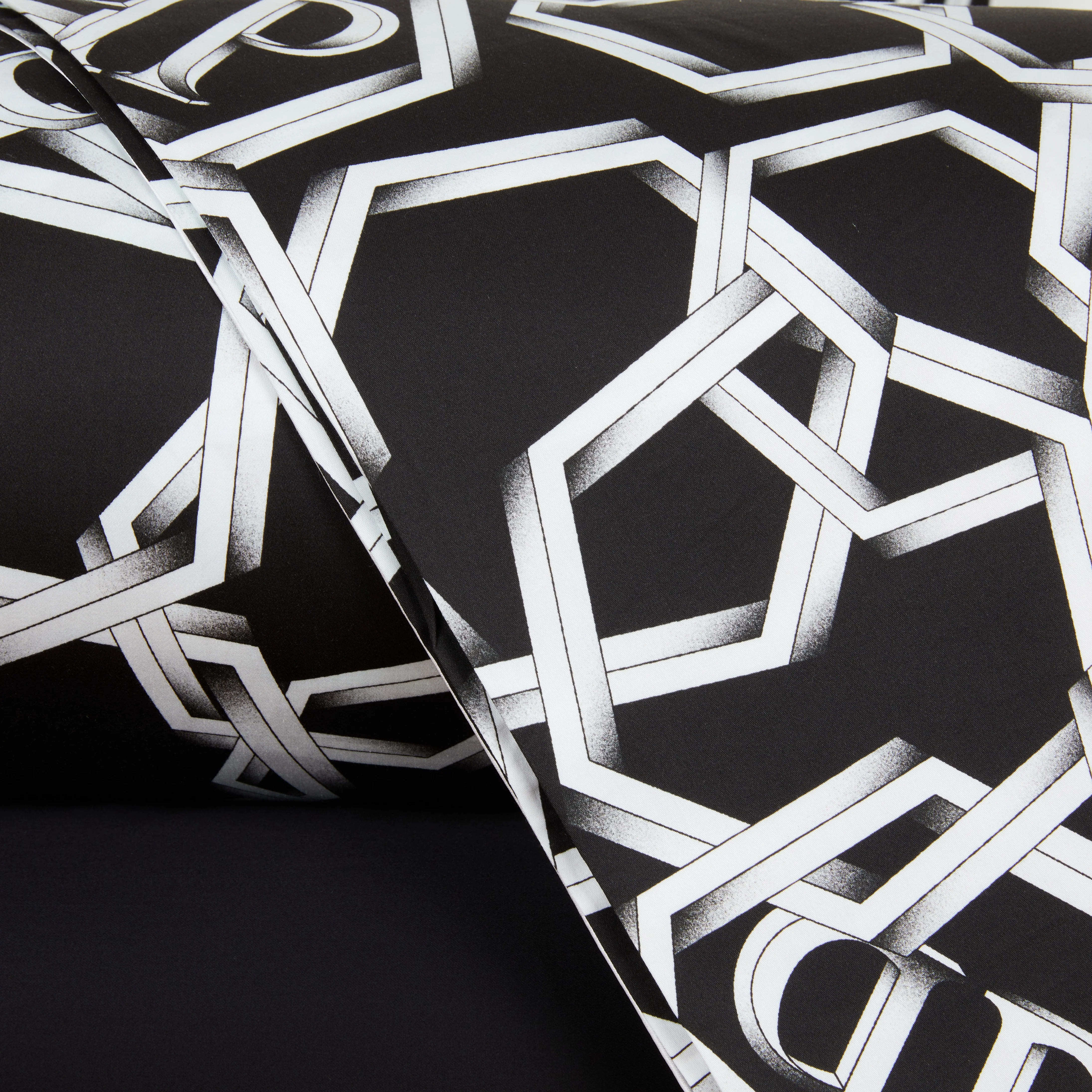 Completo Lenzuola In Raso Di Cotone Chains Matrimoniale