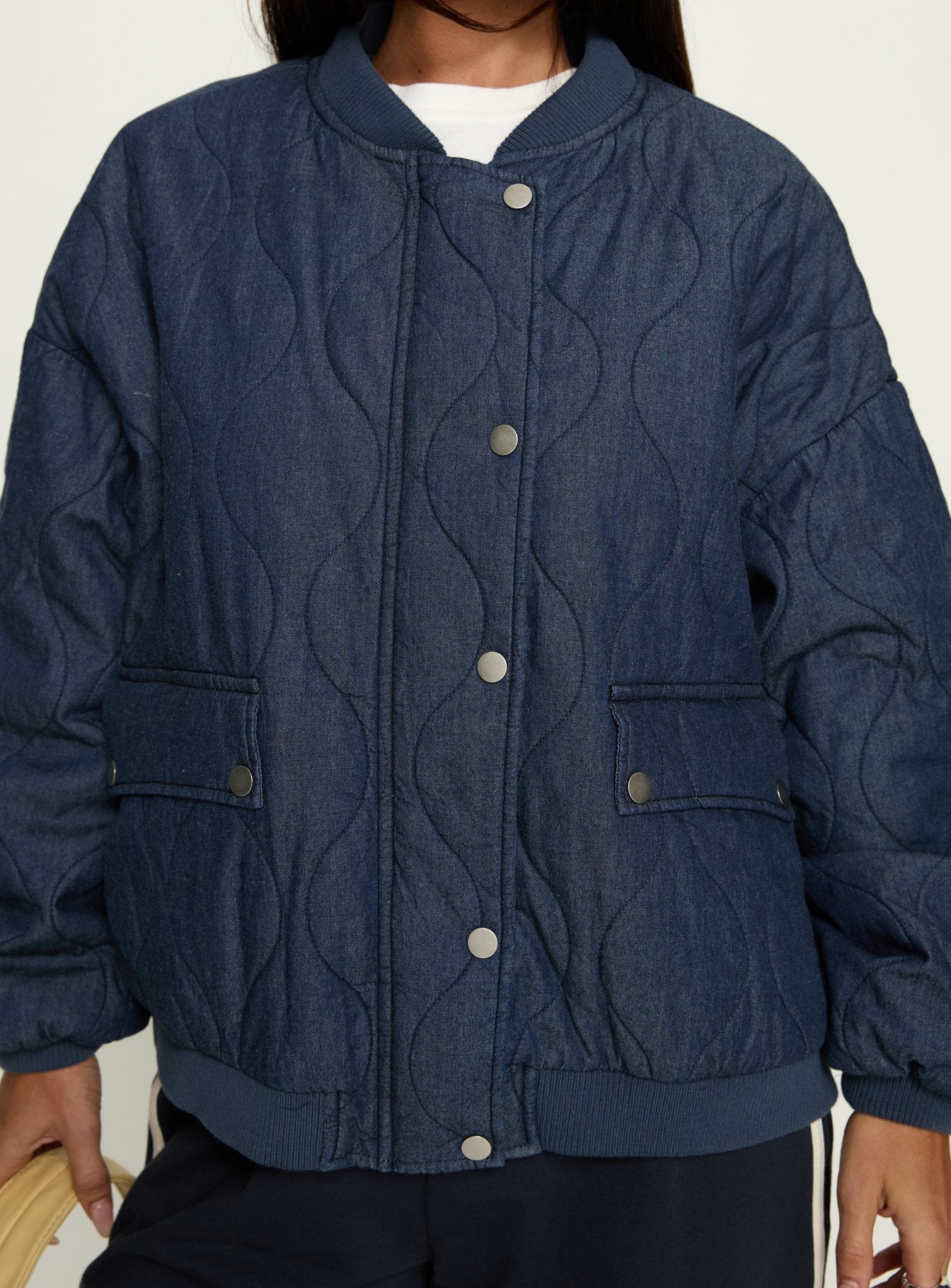 Stick Season Quilted Jacket Navy