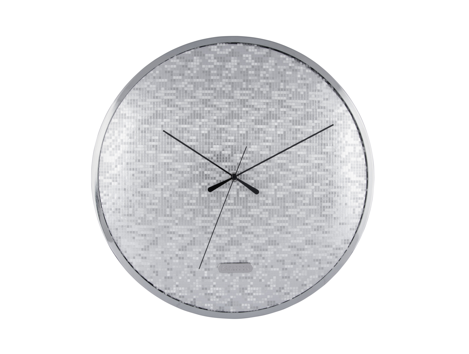 Wall clock Disco silver