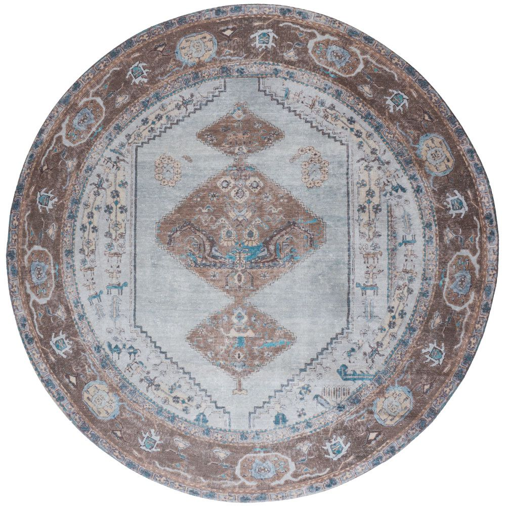 Karaca blue brown Rond 200 cm